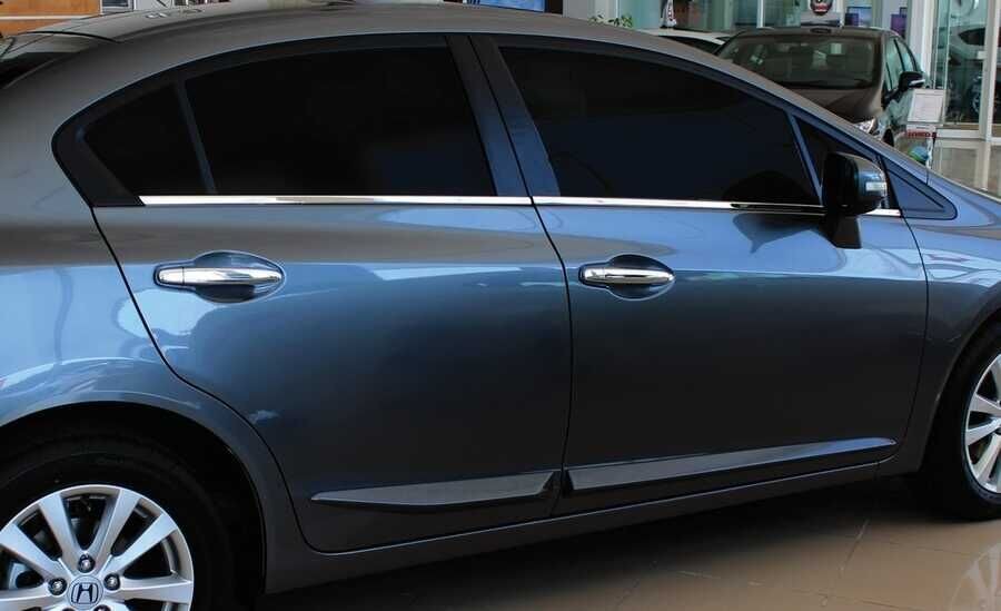 Honda Civic FB7 SD Krom Cam Alt Çıtası 6 Parça 2012-2016 Arası