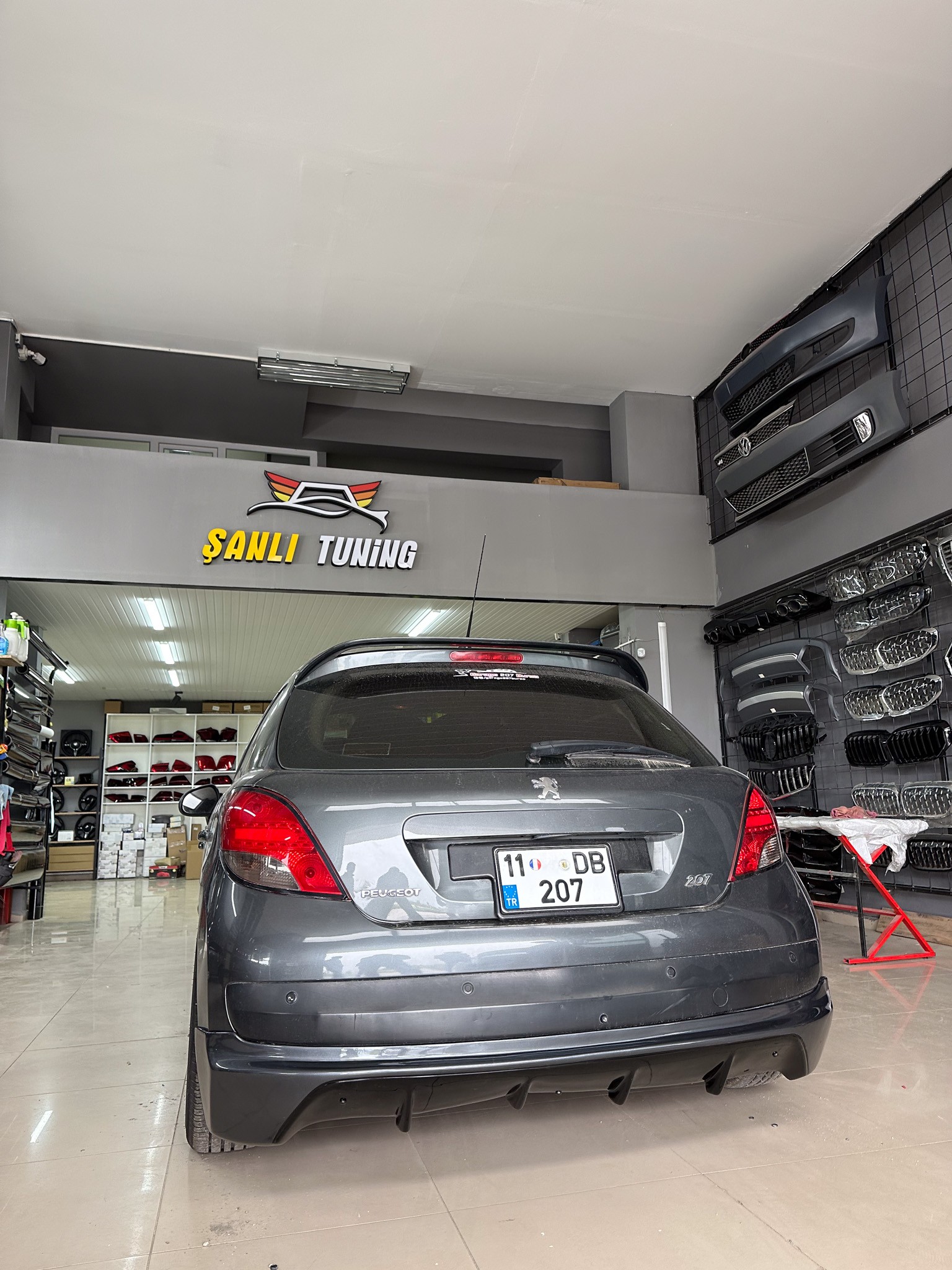 PEUGEOT 207 ARKA-YAN EK BOYALI ( PLASTİK )