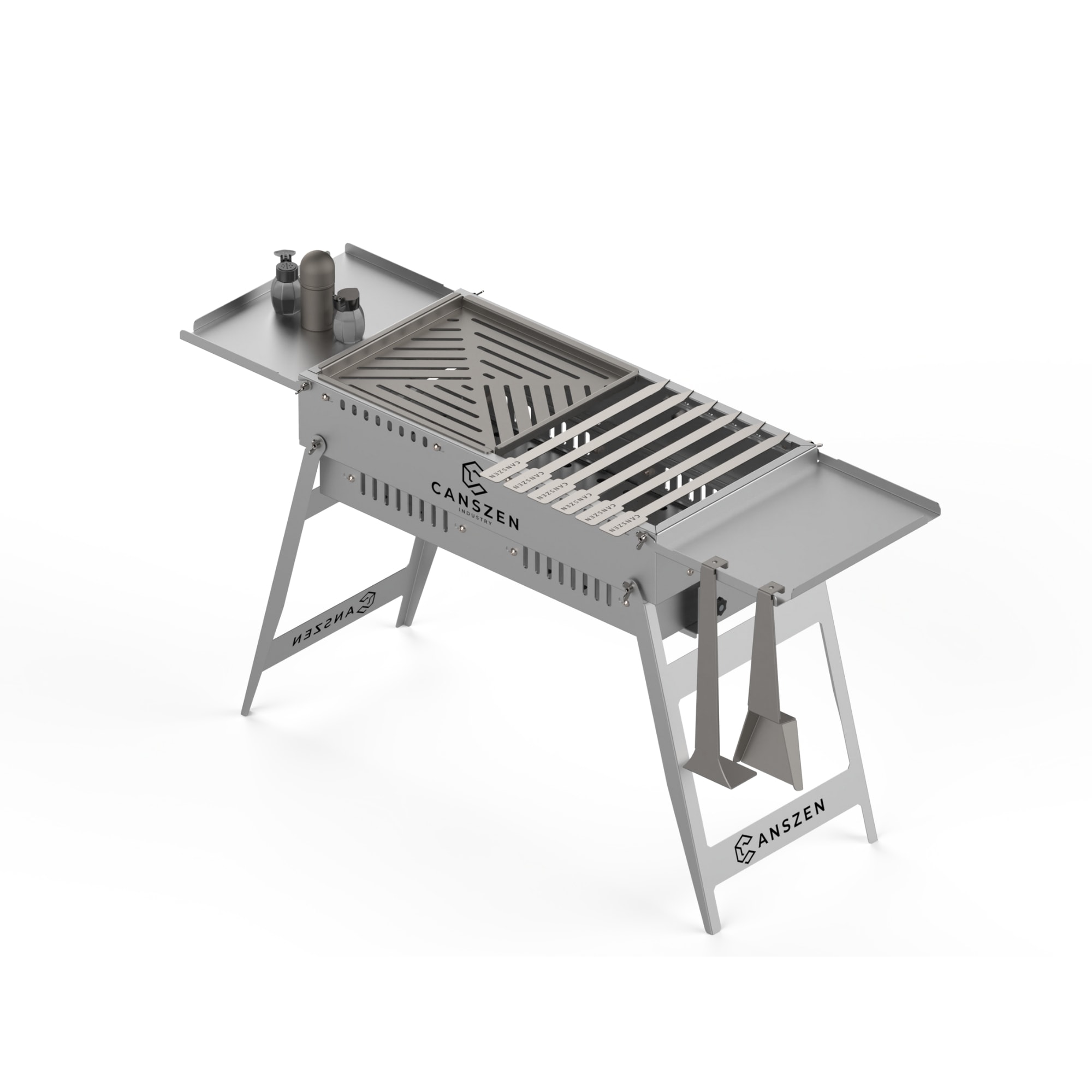 Coal Taşınabilir Portatif Inox Mangal Barbekü - Yer Tipi
