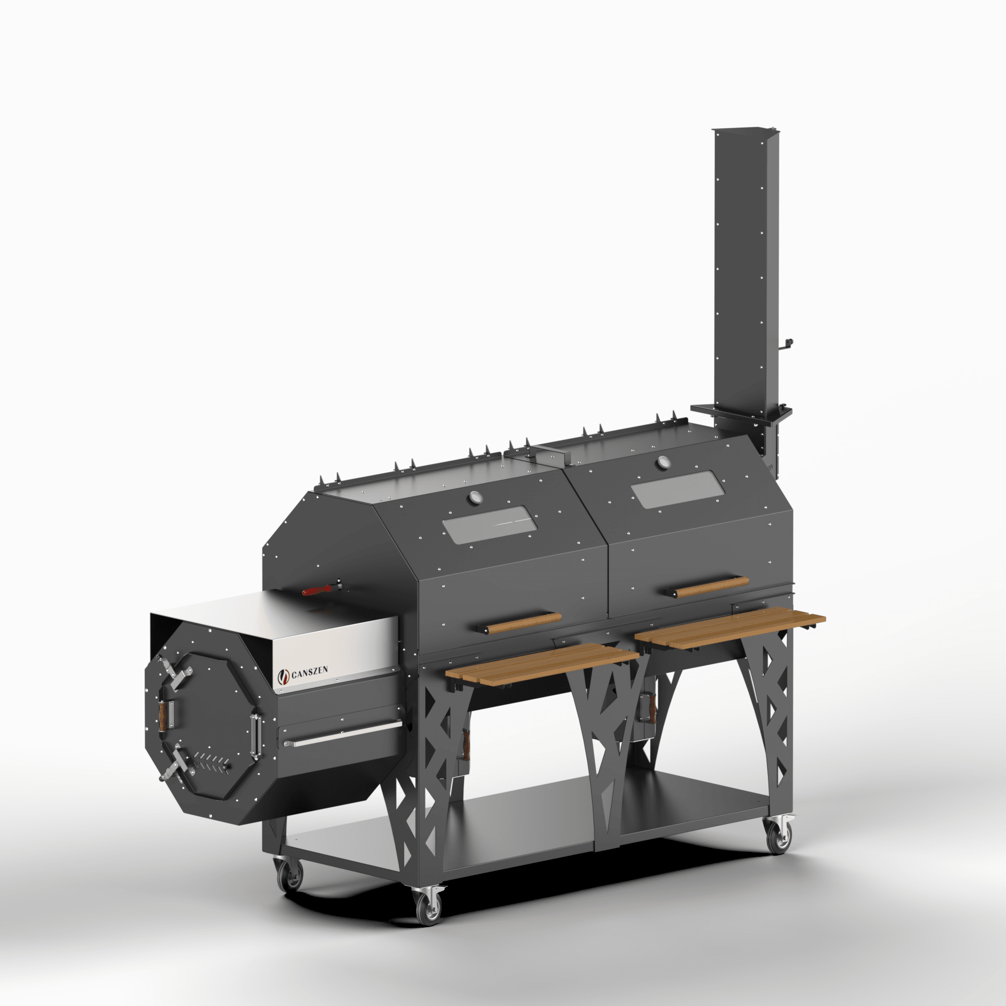 Gravitor 430 Kg Devasa Smoker Mangal | Piliç Çevirme ve Barbekü Özellikli