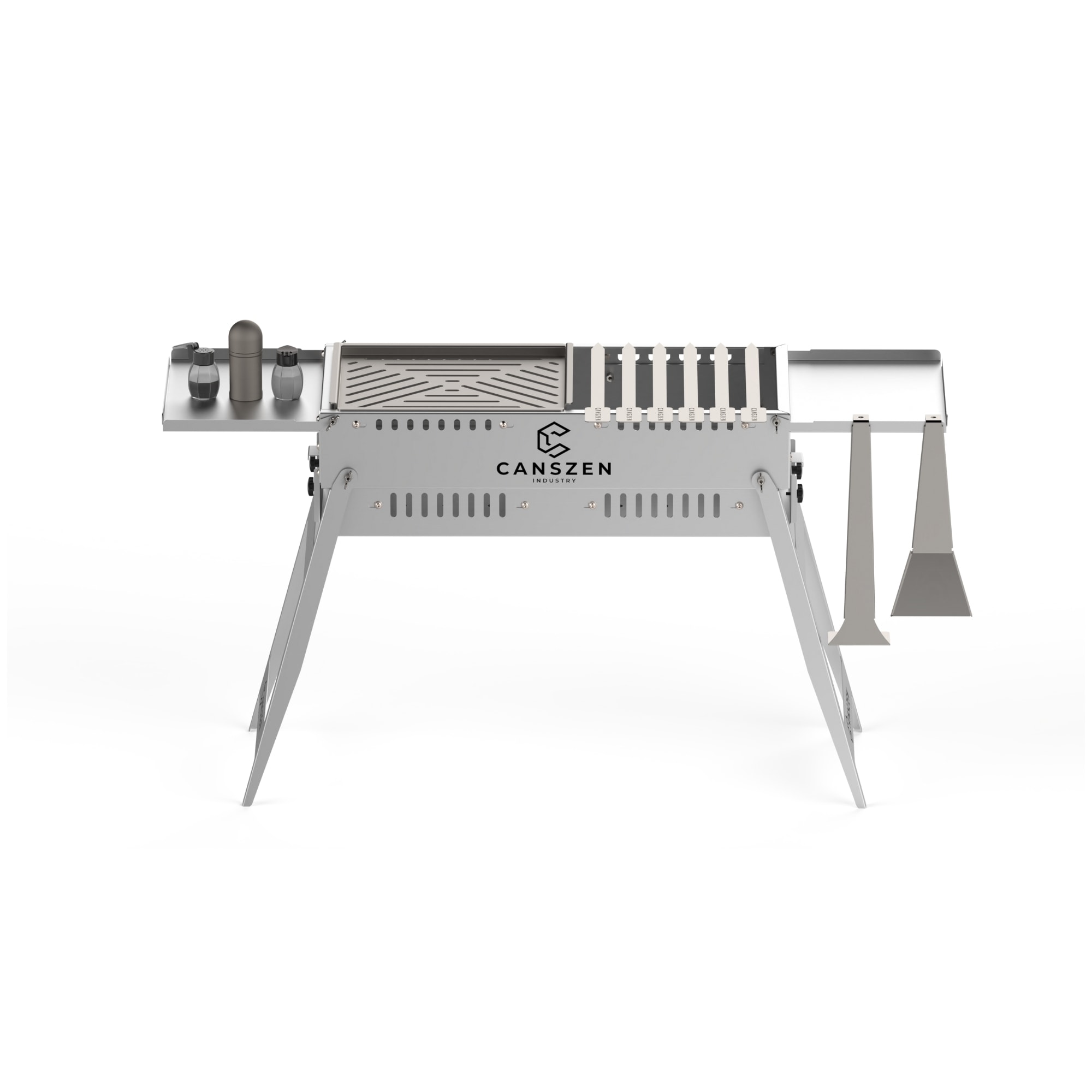 Coal Taşınabilir Portatif Inox Mangal Barbekü - Yer Tipi