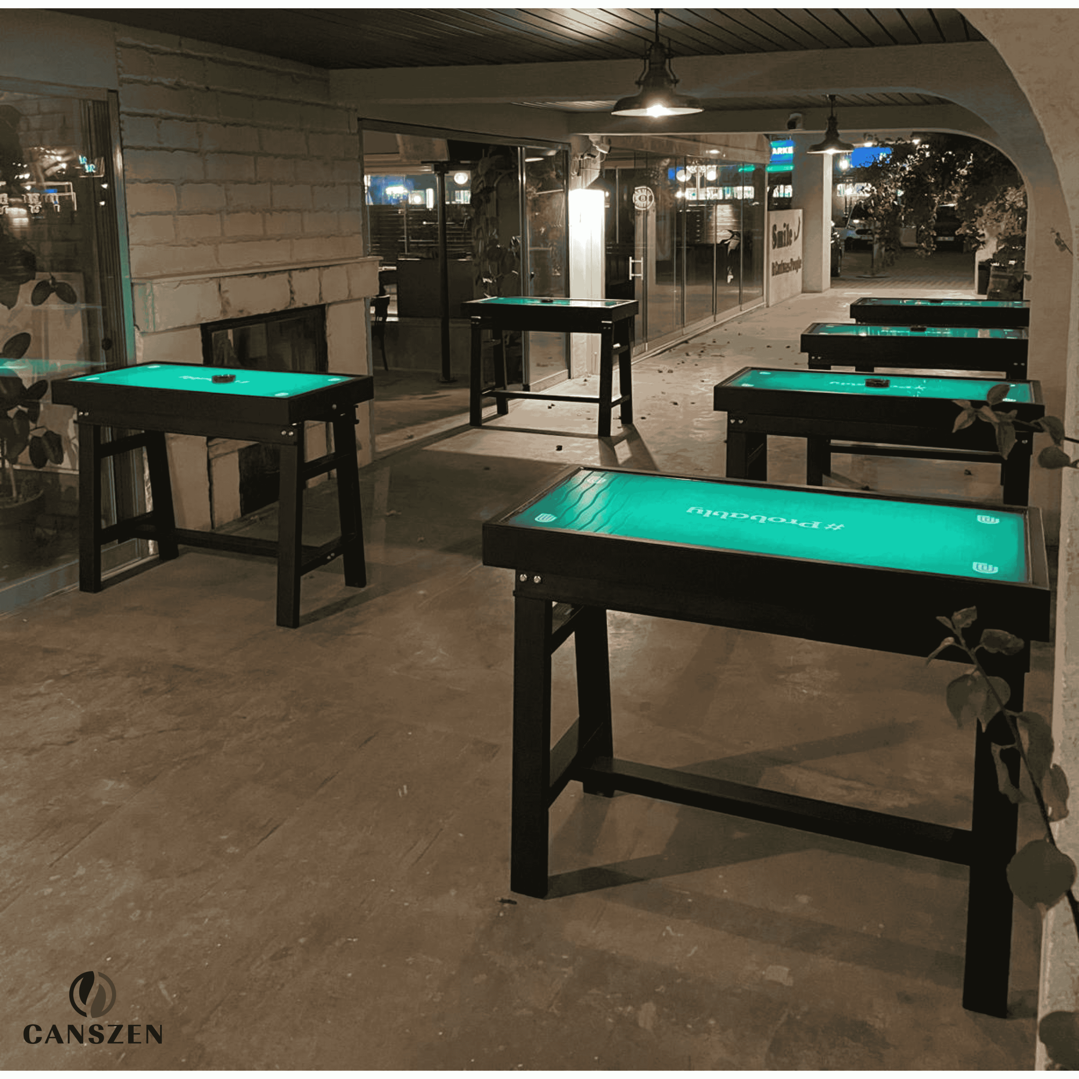 Modern Led Işıklı Kare Masa | Bar, Kafe ve Etkinlikler İçin Özel Tasarım - 60x120 cm