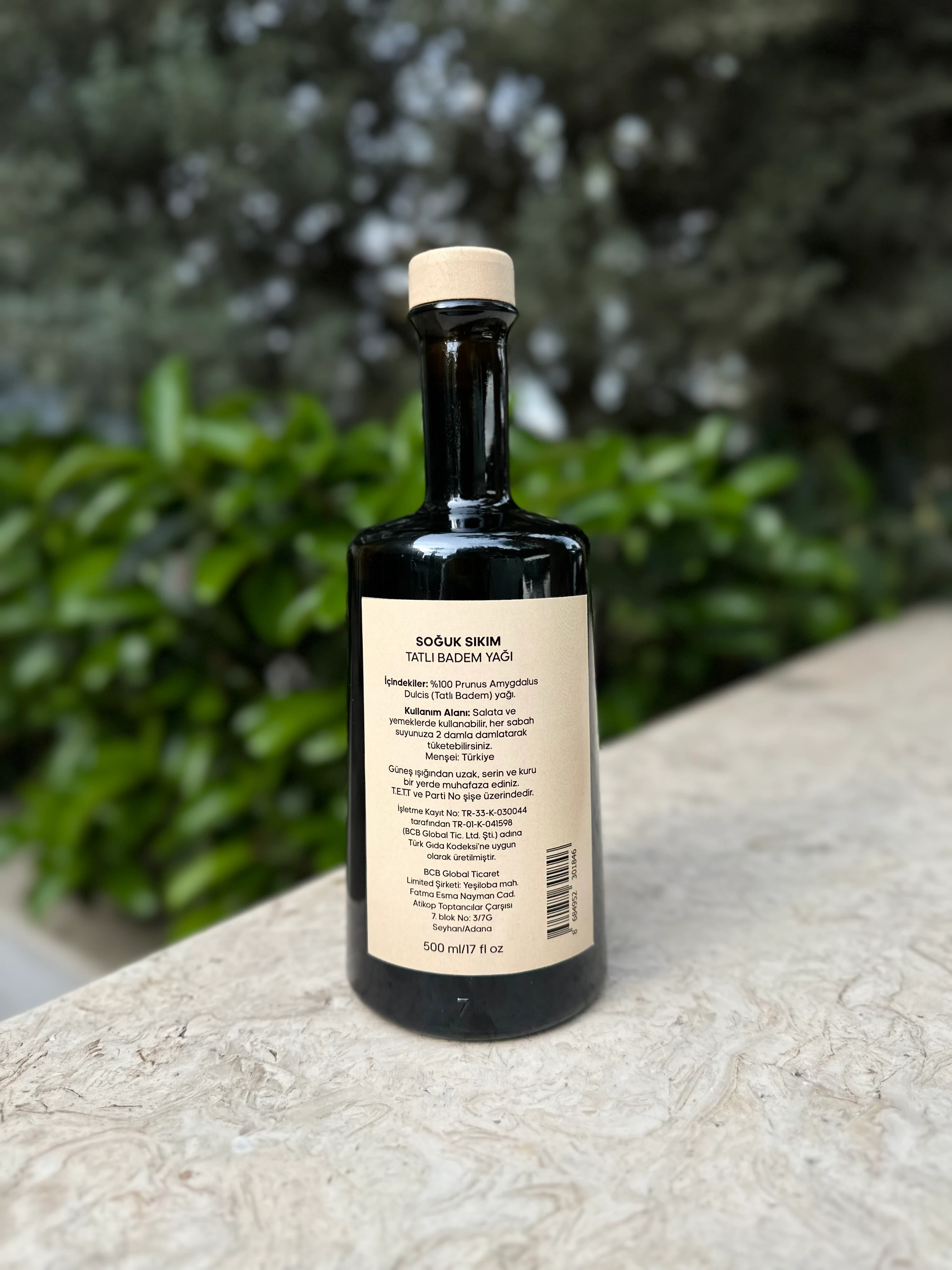 Soğuk Sıkım %100 Saf Tatlı Badem Yağı - 500 ml - Yemeklik 