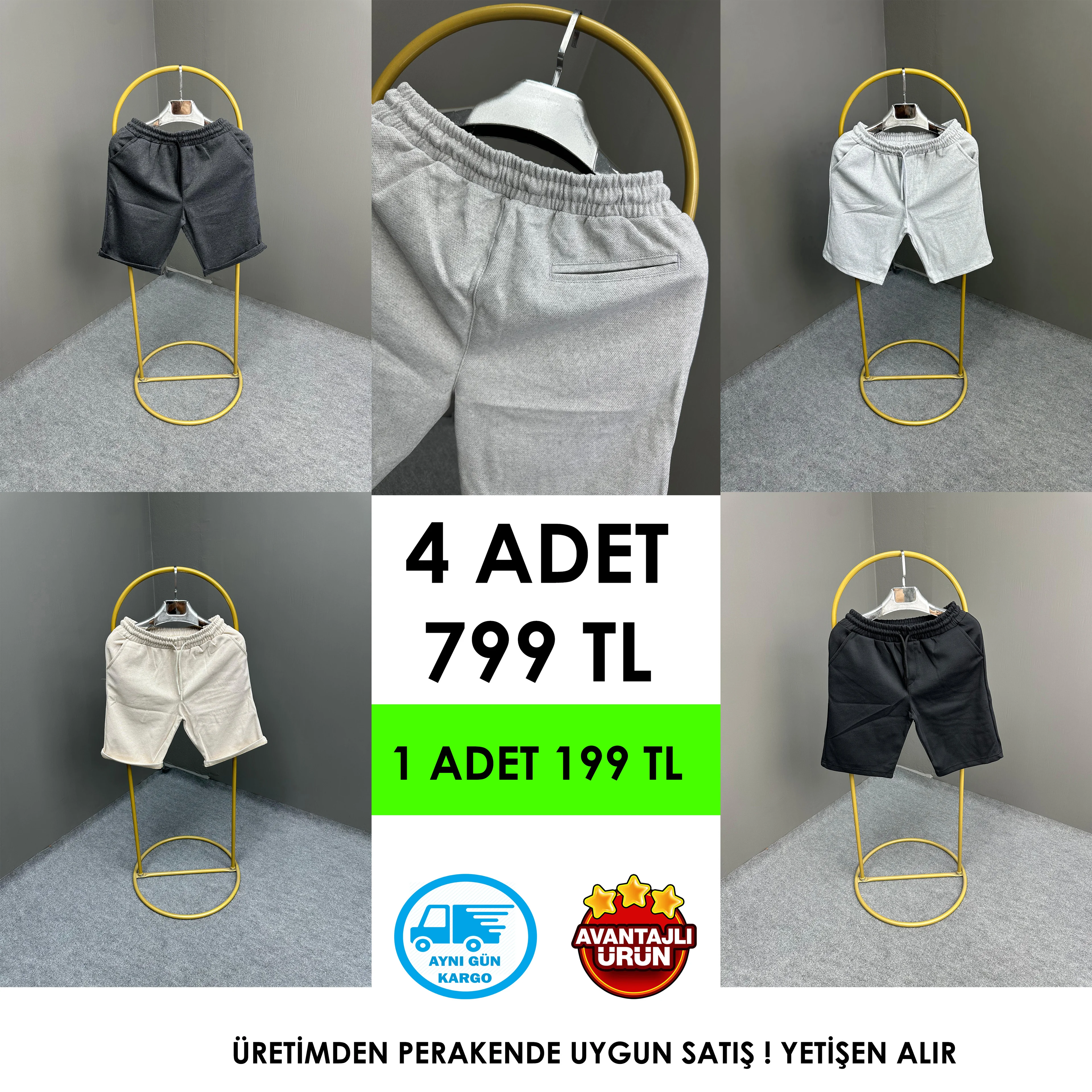 4 ADET PİKE 3 CEPLİ KAPRİ RAHAT KALIP 