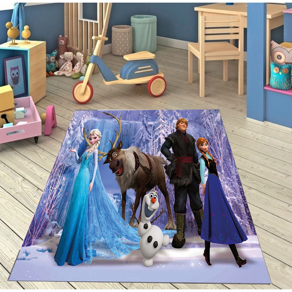 Elsa Baskılı Dekoratif 250 Çocuk Odası Halısı - 100x200 cm