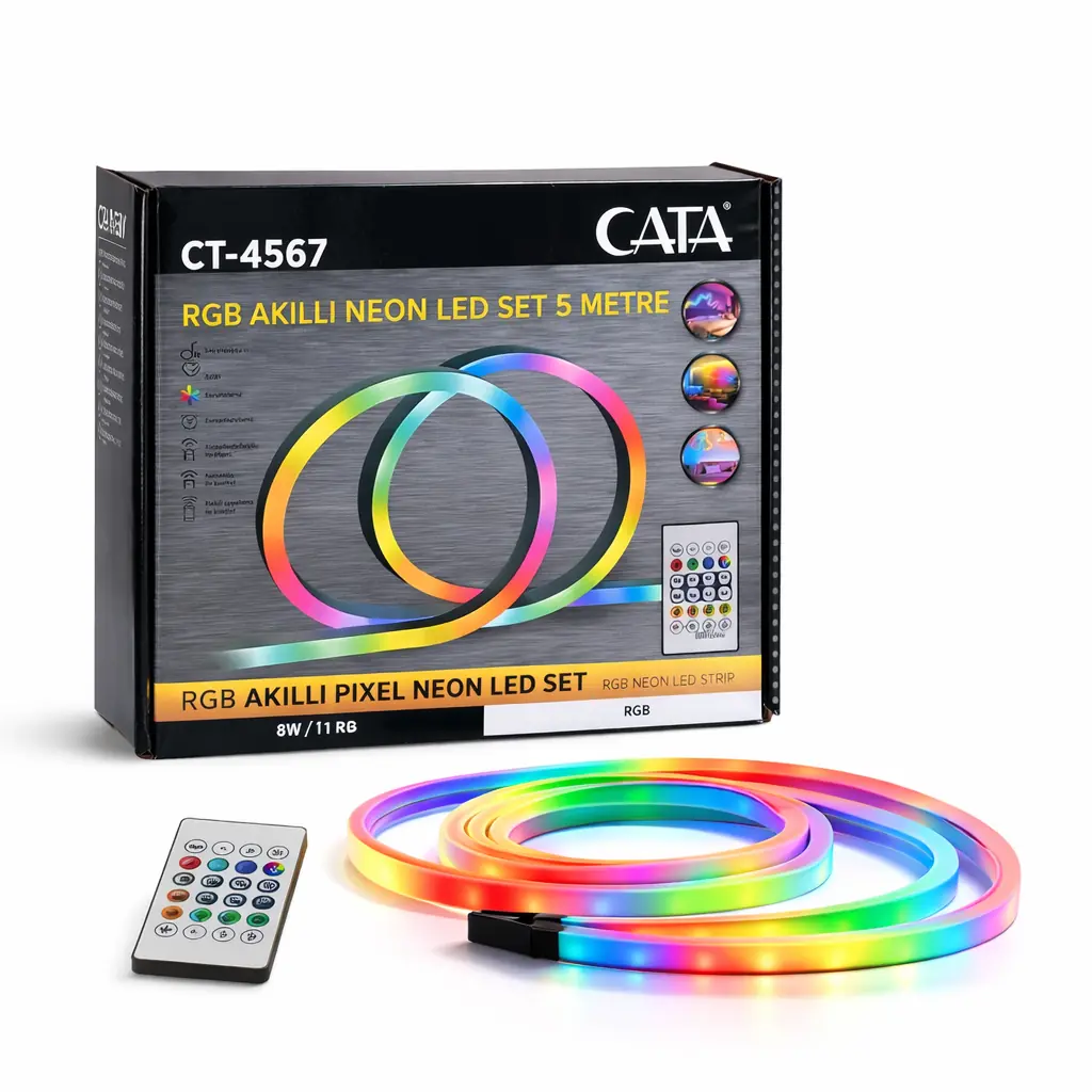 CATA CT-4567 Pixel Neon Led Set 5 Metre Kumandali Rgb