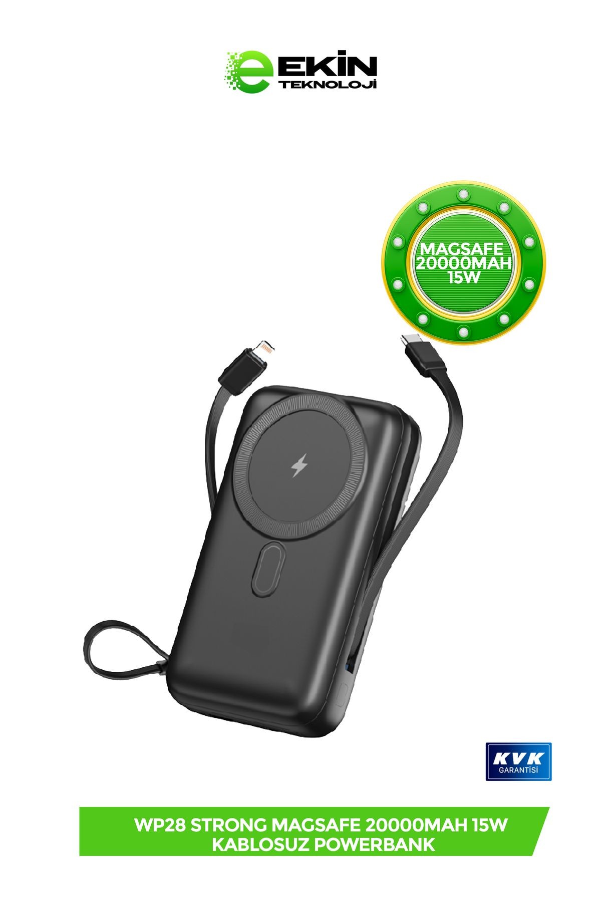 Wp28 Premium 20000 Mah 15w Kablosuz Şarj Powerbank