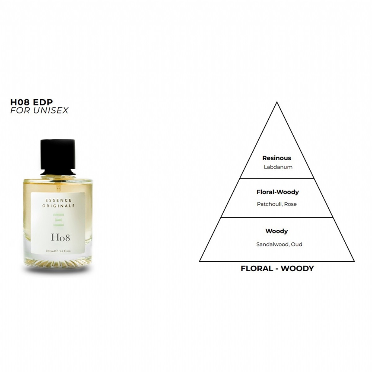 100 Ml Essence Originals Eau De Parfum H08 / Erkek