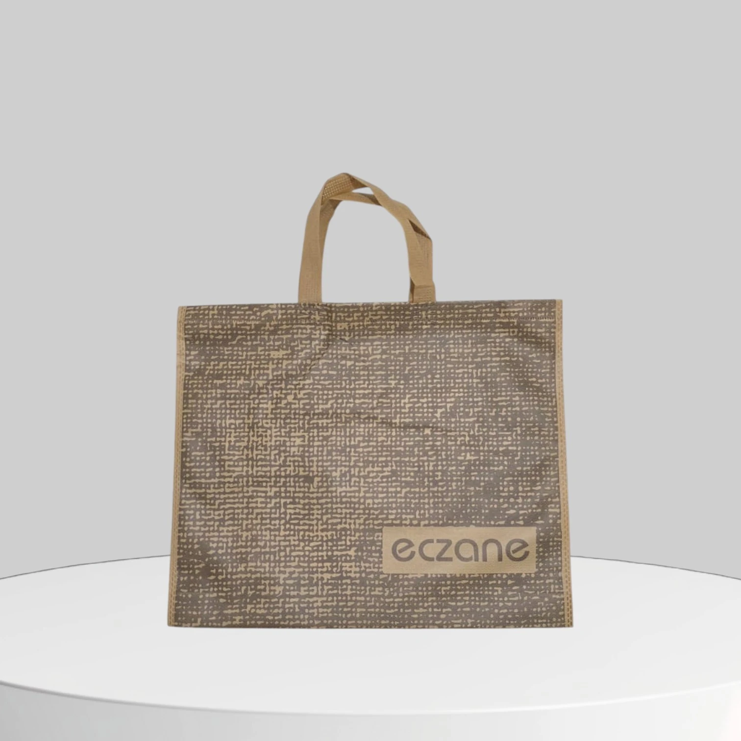 Emy Hasır Desen Körüklü Bez Çanta 40 x 34 x 7 cm - 50 Adet