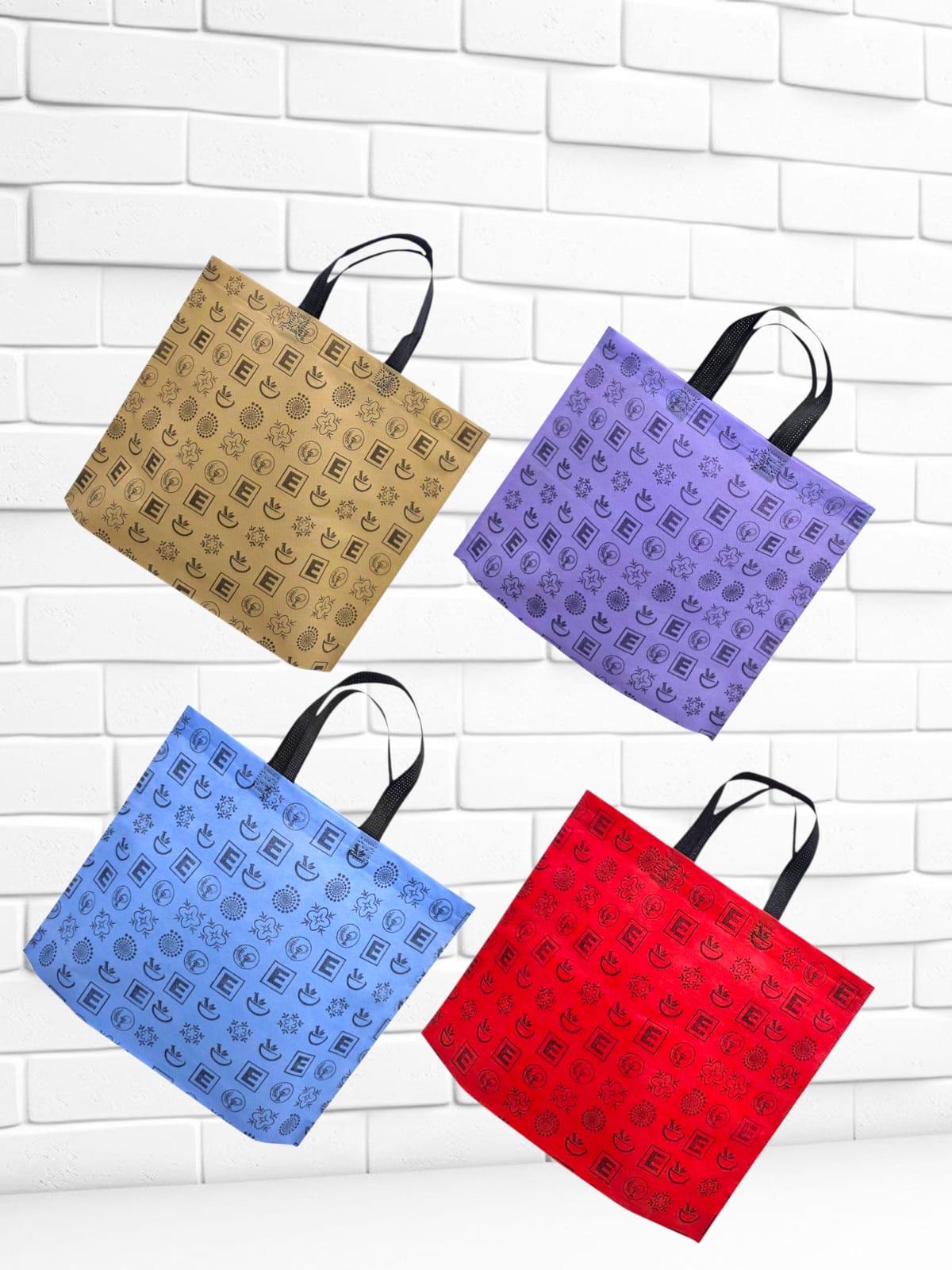 Eczane Bez Çanta Kulplu Körüklü İcon Desen Karma 40x33+7 Cm 50 Adet