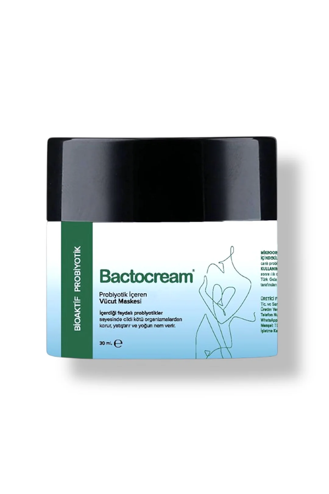 BACTOCREAM CANLI PROBİYOTİK İÇEREN VÜCUT MASKESİ 30 ML