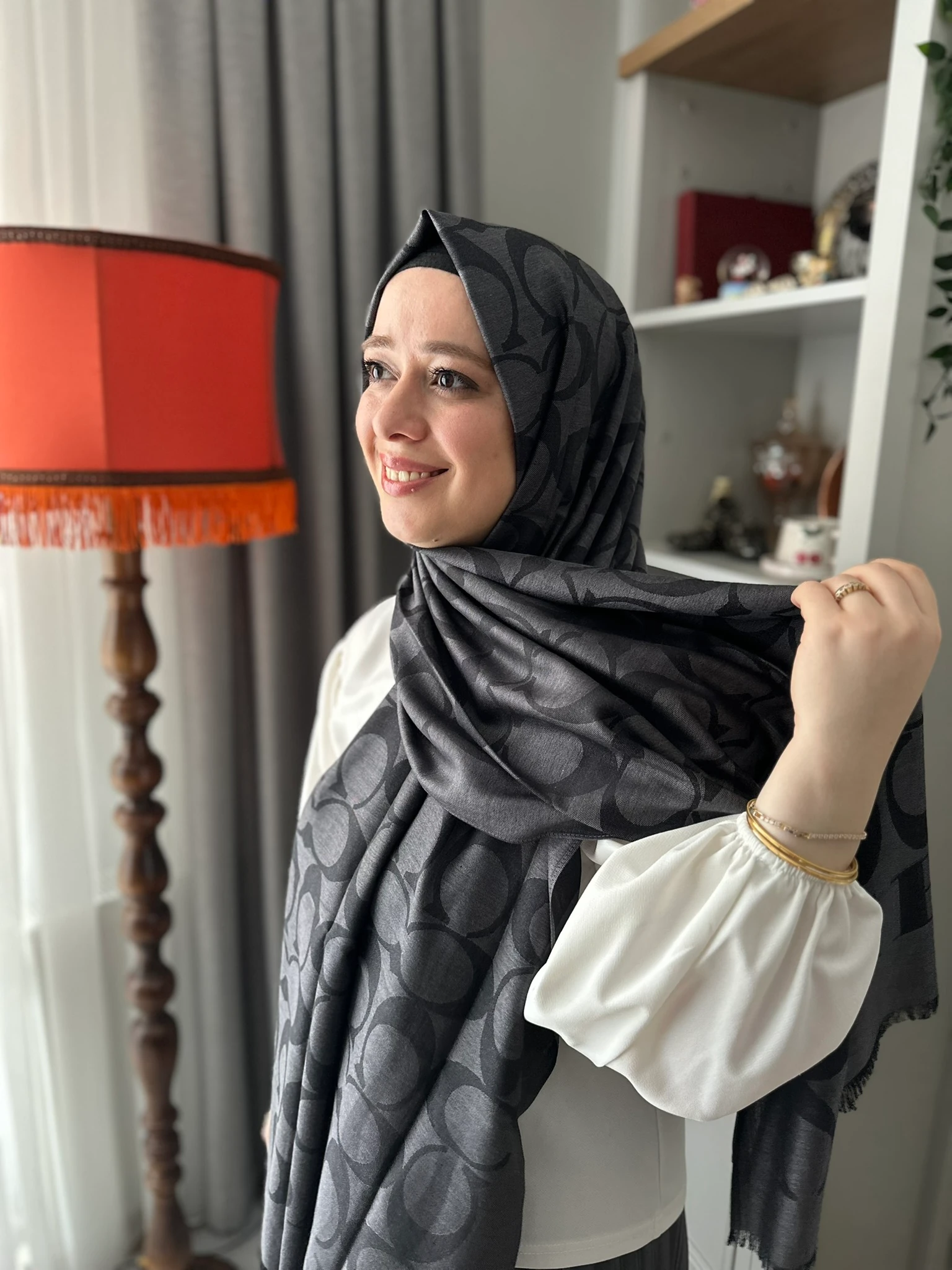 Coach Yün İpek A+ Kalite Şal