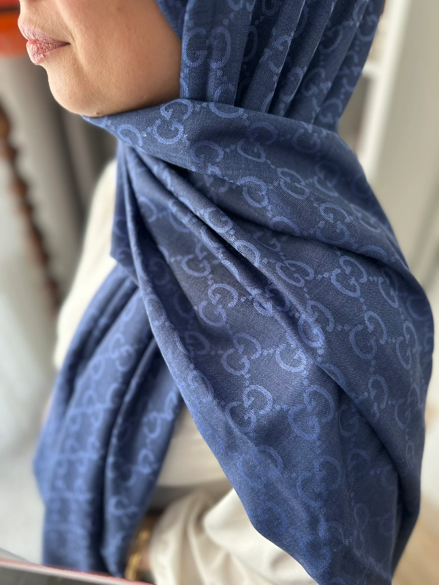 Guccı Yün İpek A+ Kalite Şal