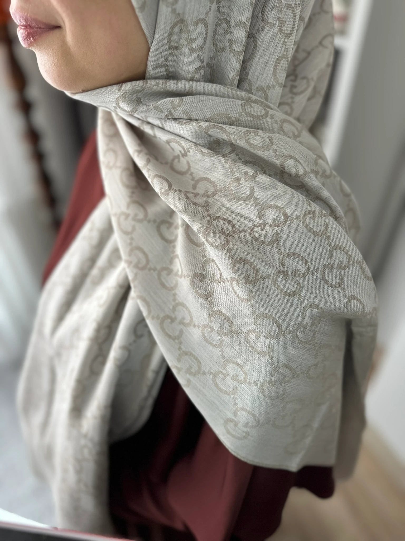 Guccı Yün İpek A+ Kalite Şal