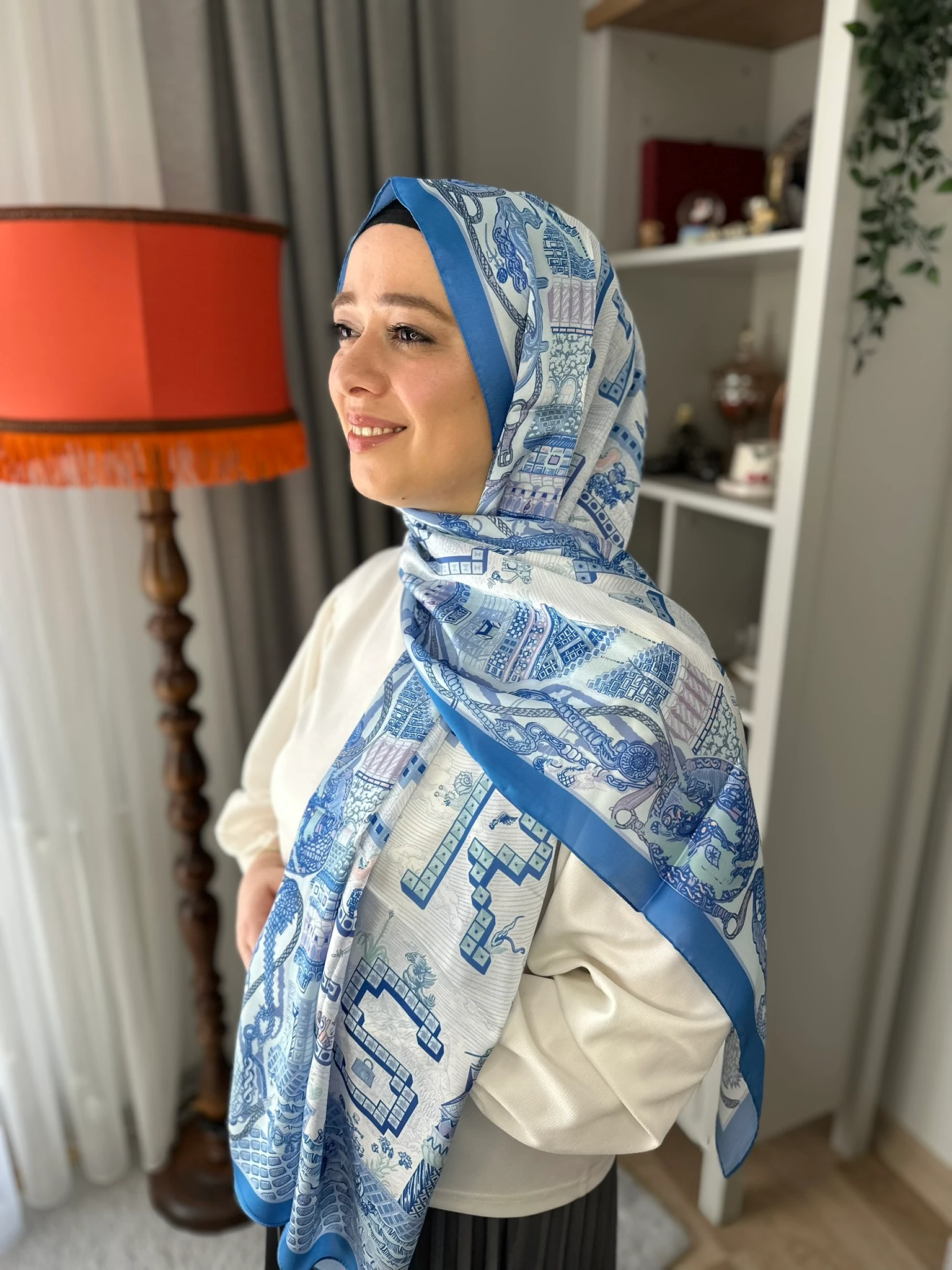 Hermes Desen Vual İpek Şal