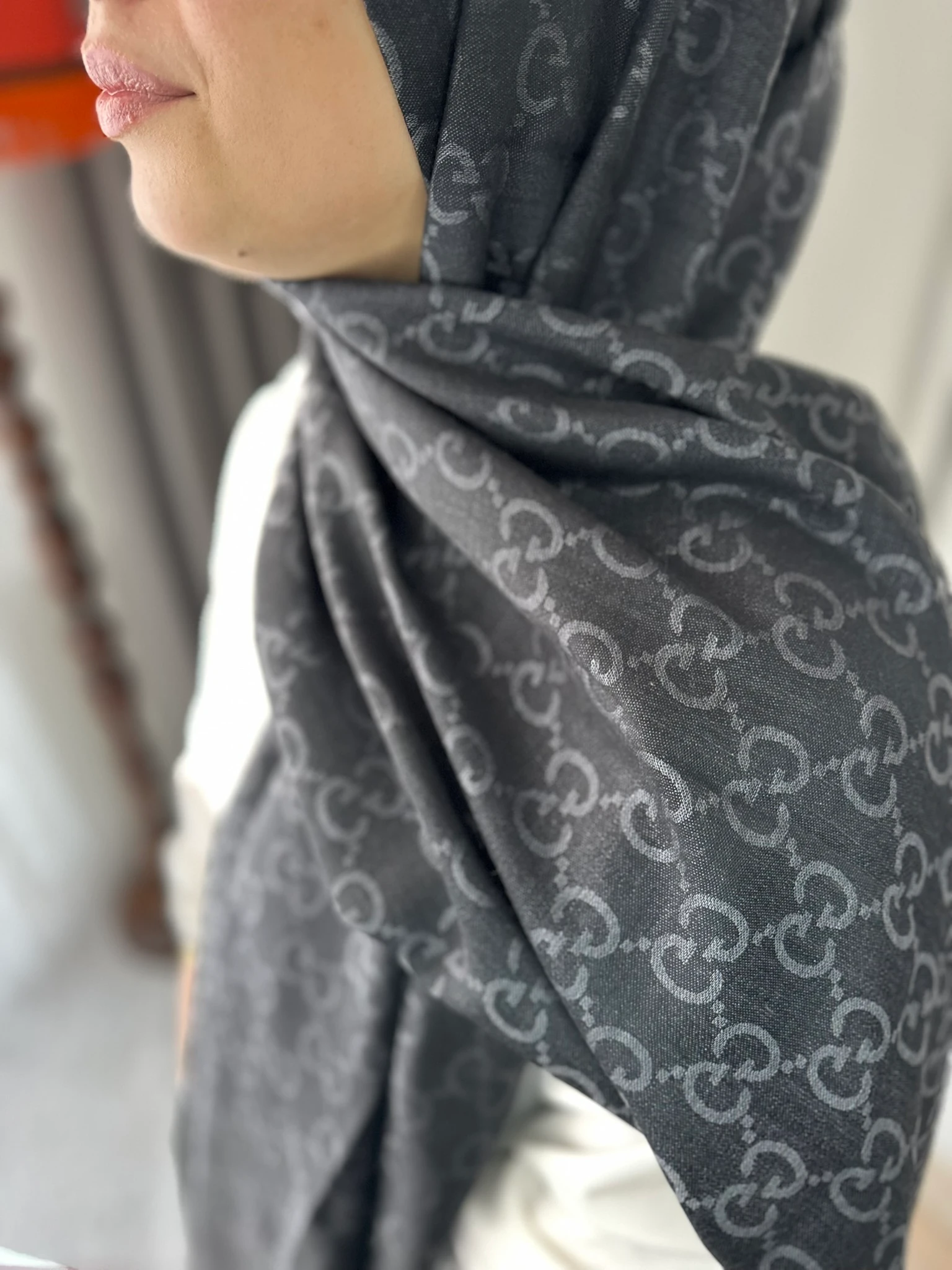 Guccı Yün İpek A+ Kalite Şal