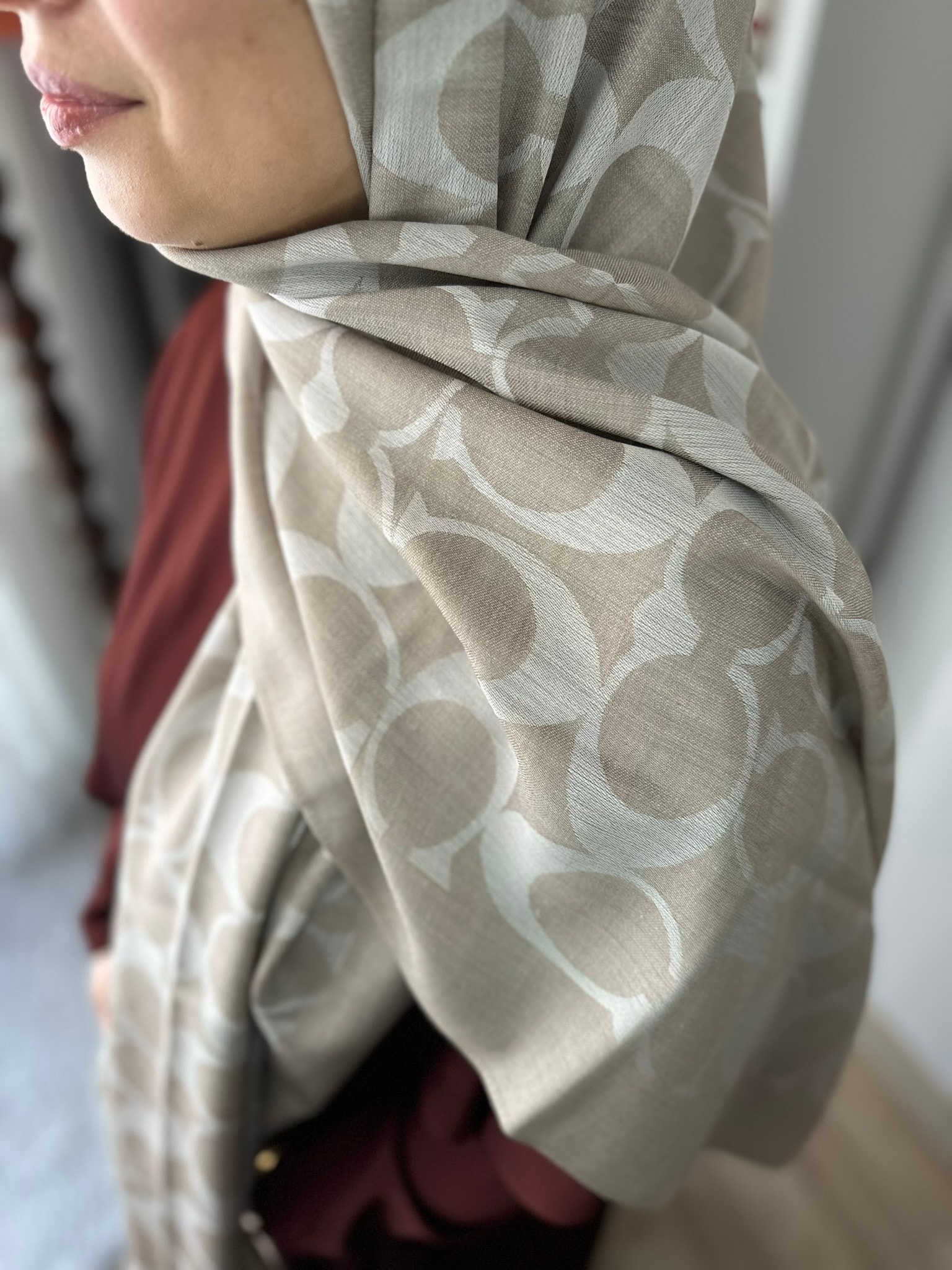 Coach Yün İpek A+ Kalite Şal