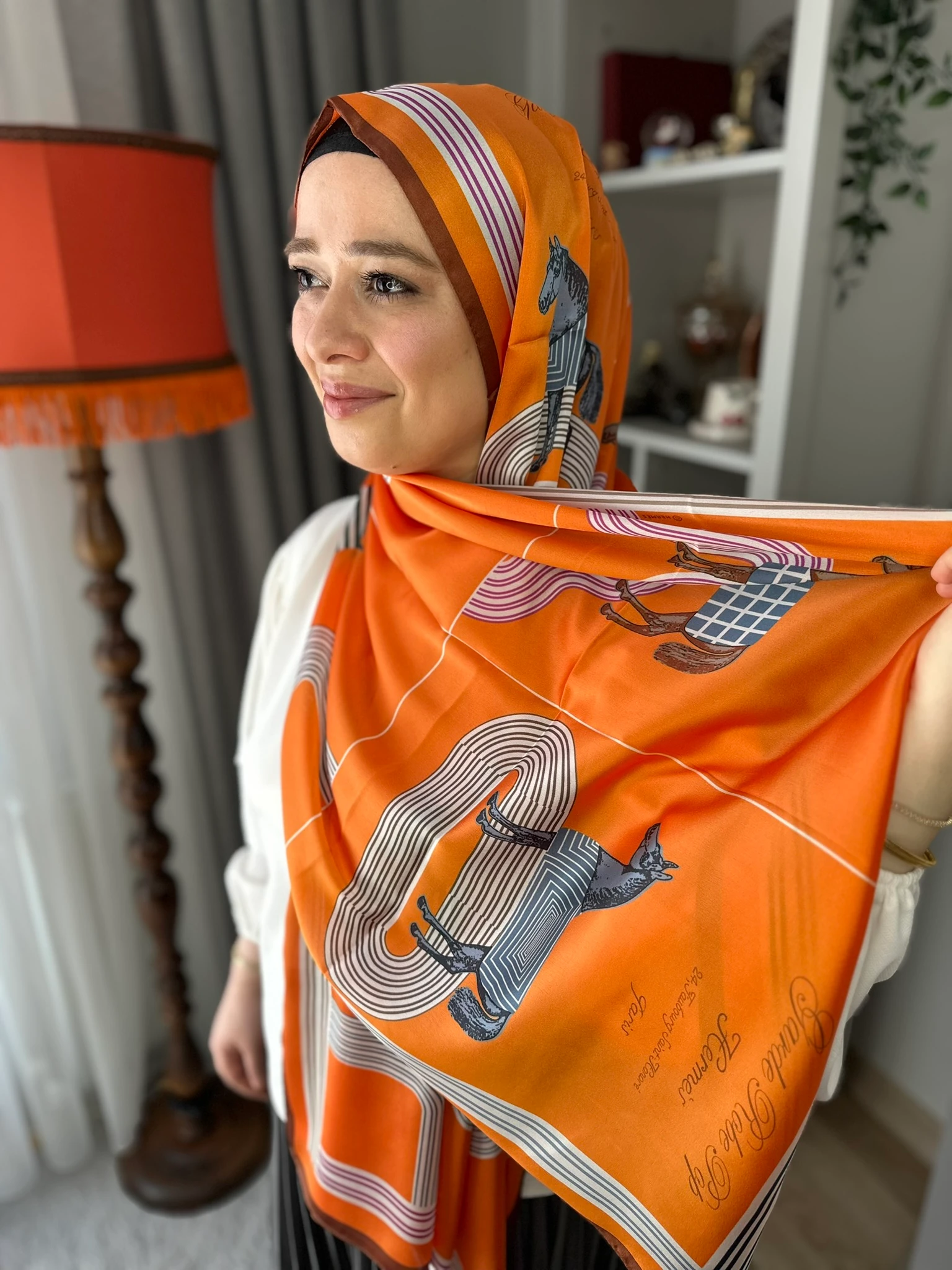 Hermes Vual İpek Şal  - Siyah