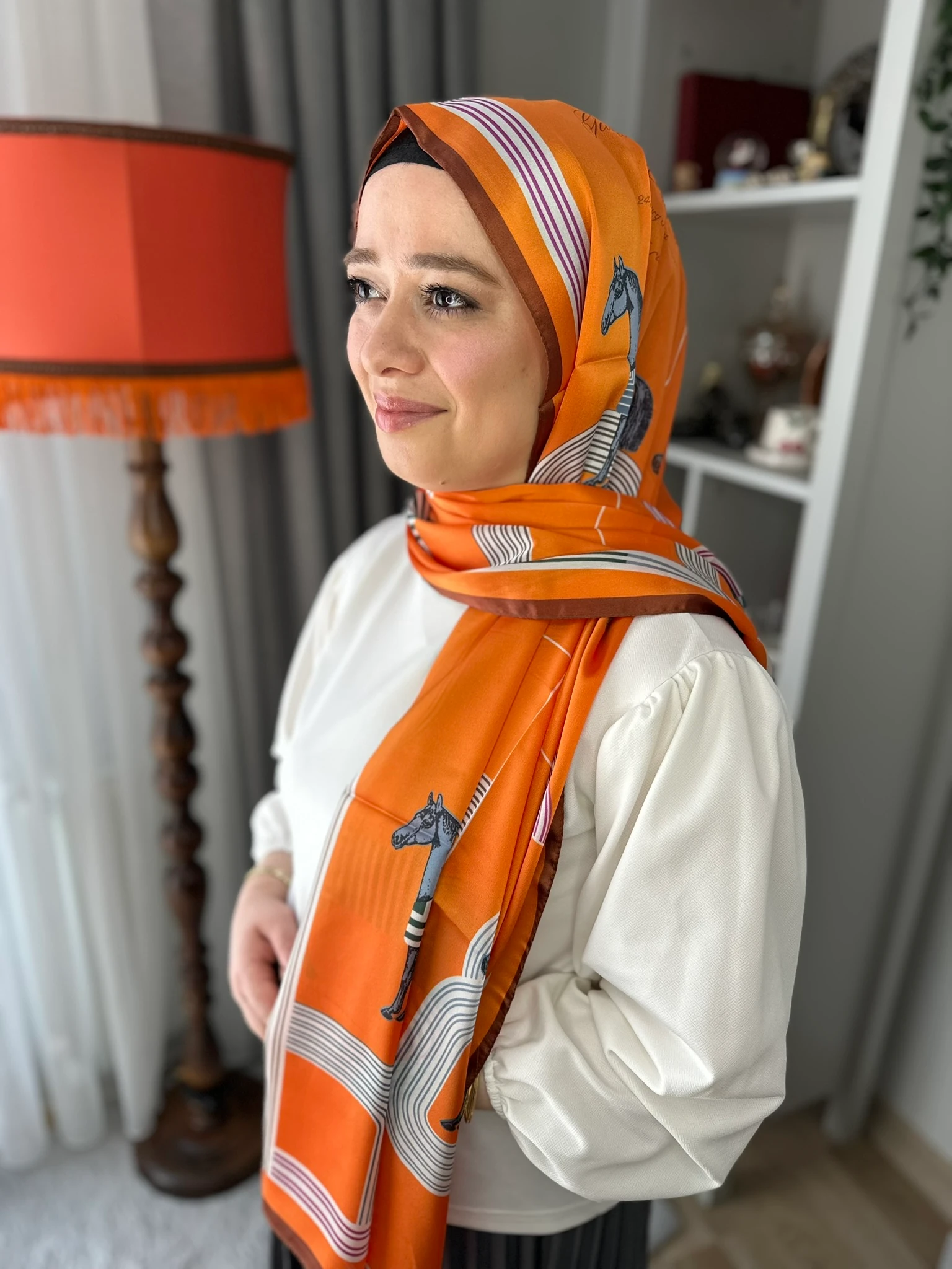 Hermes Vual İpek Şal  - Siyah