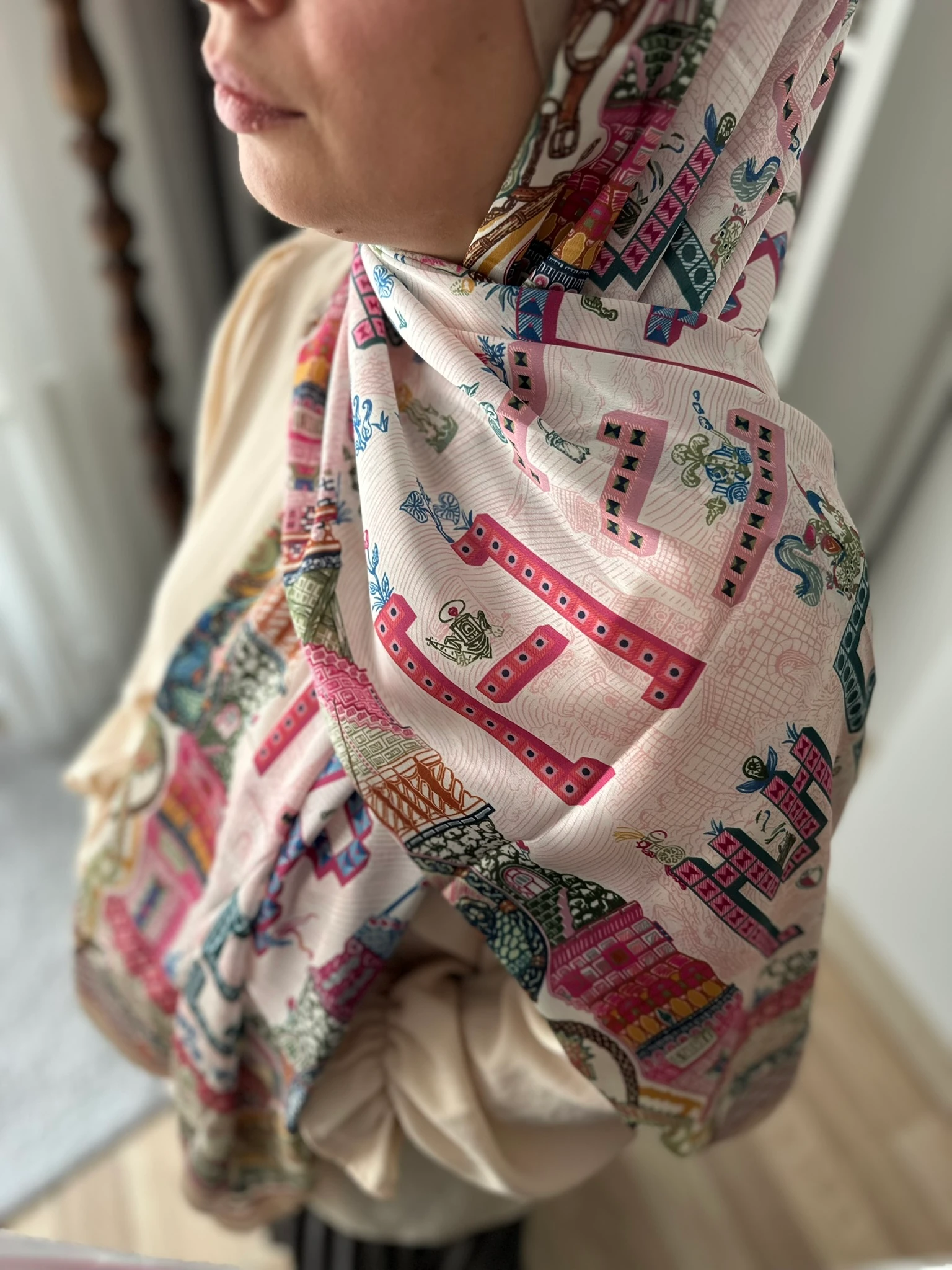 Hermes Desen Vual İpek Şal