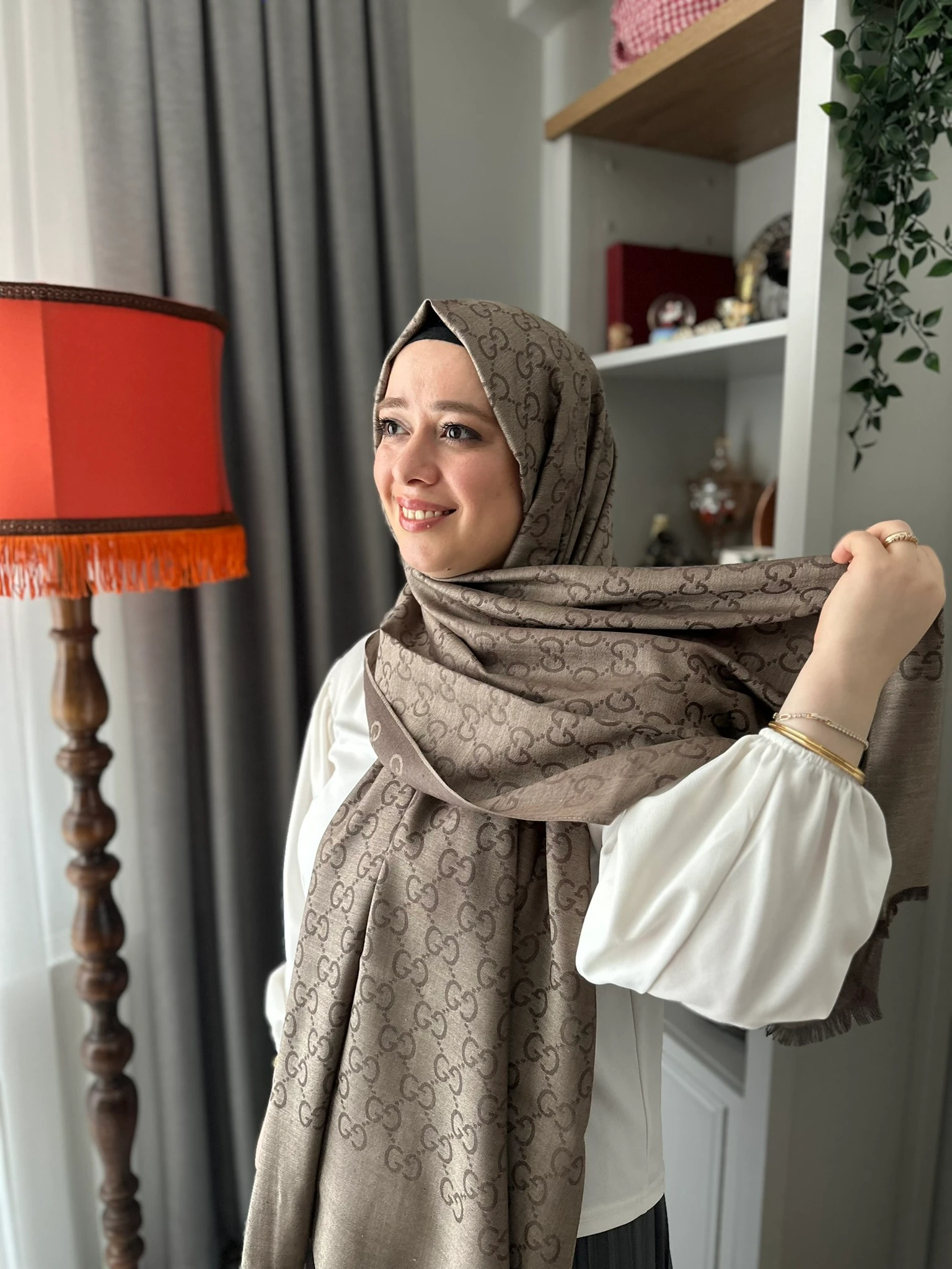 Guccı Yün İpek A+ Kalite Şal