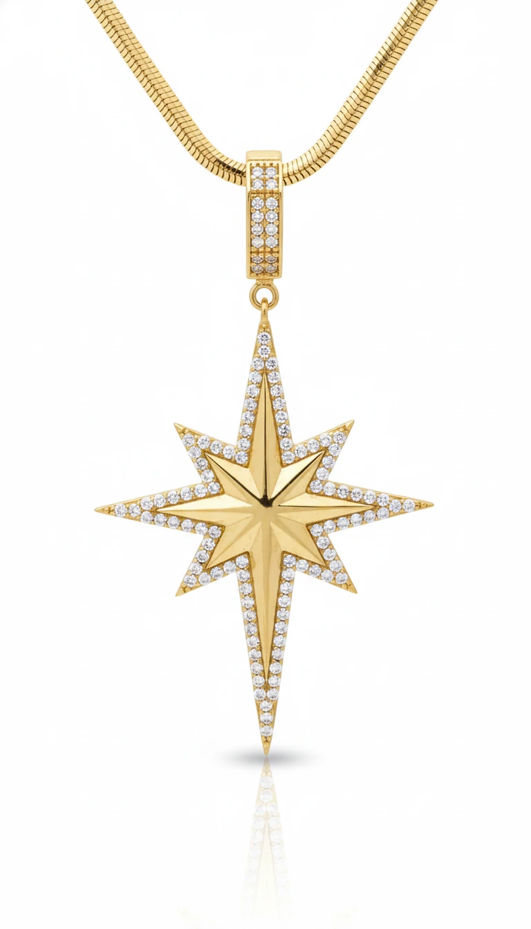 Klipsli Charm Kuzey Yıldızı