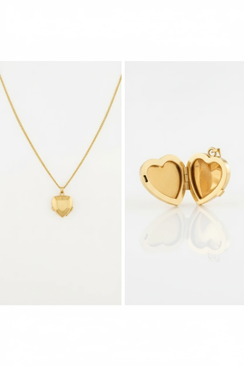 Bombe Altın Kalp Kolye Ucu