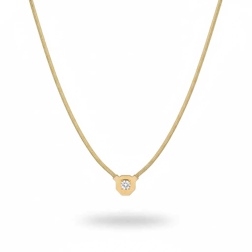 Baget Balık Sırtı Altın Kolye