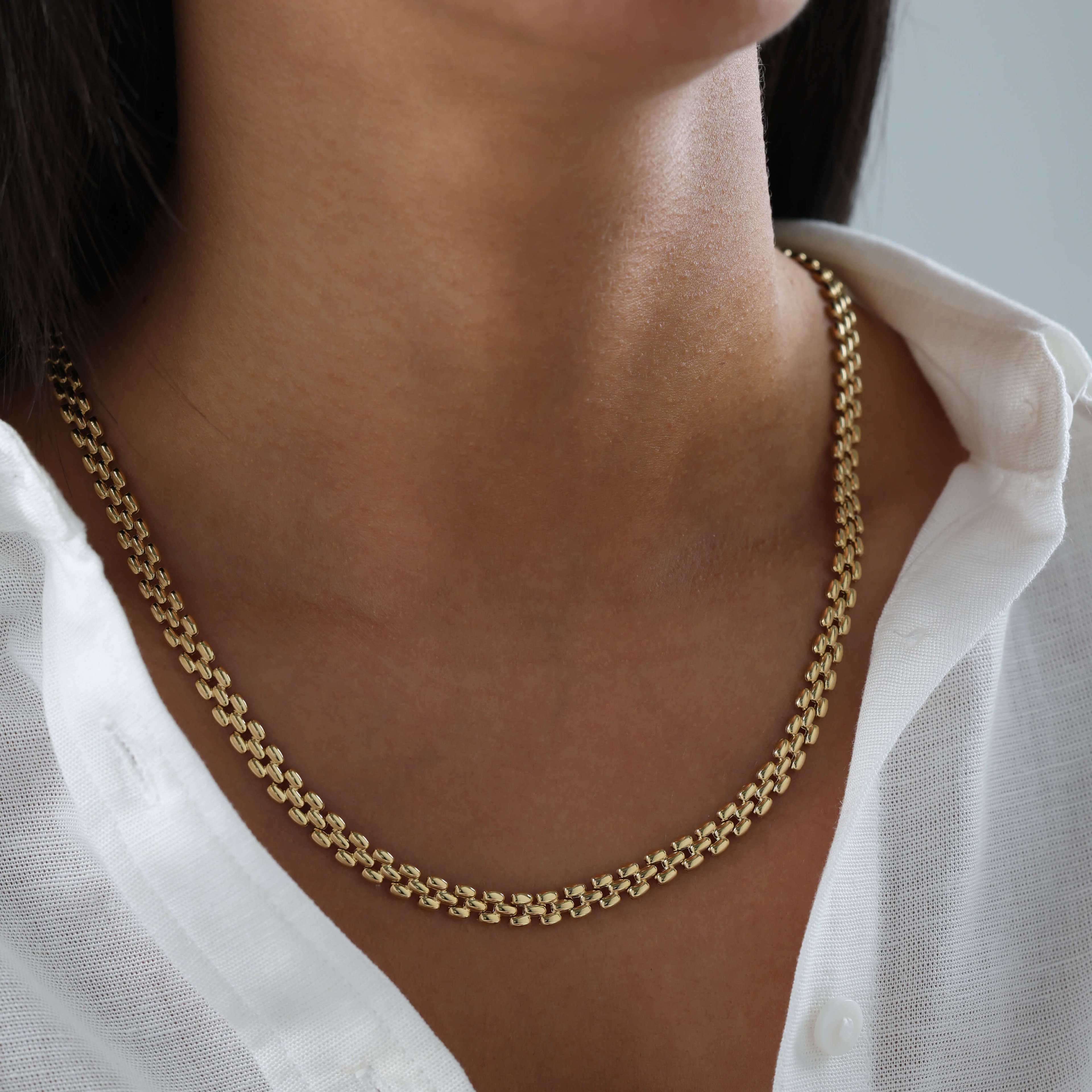 Nisera Harmoni Altın Choker Zincir