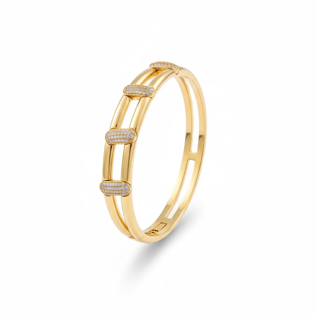 Nisera Tres Mega Modern Altın Kelepçe