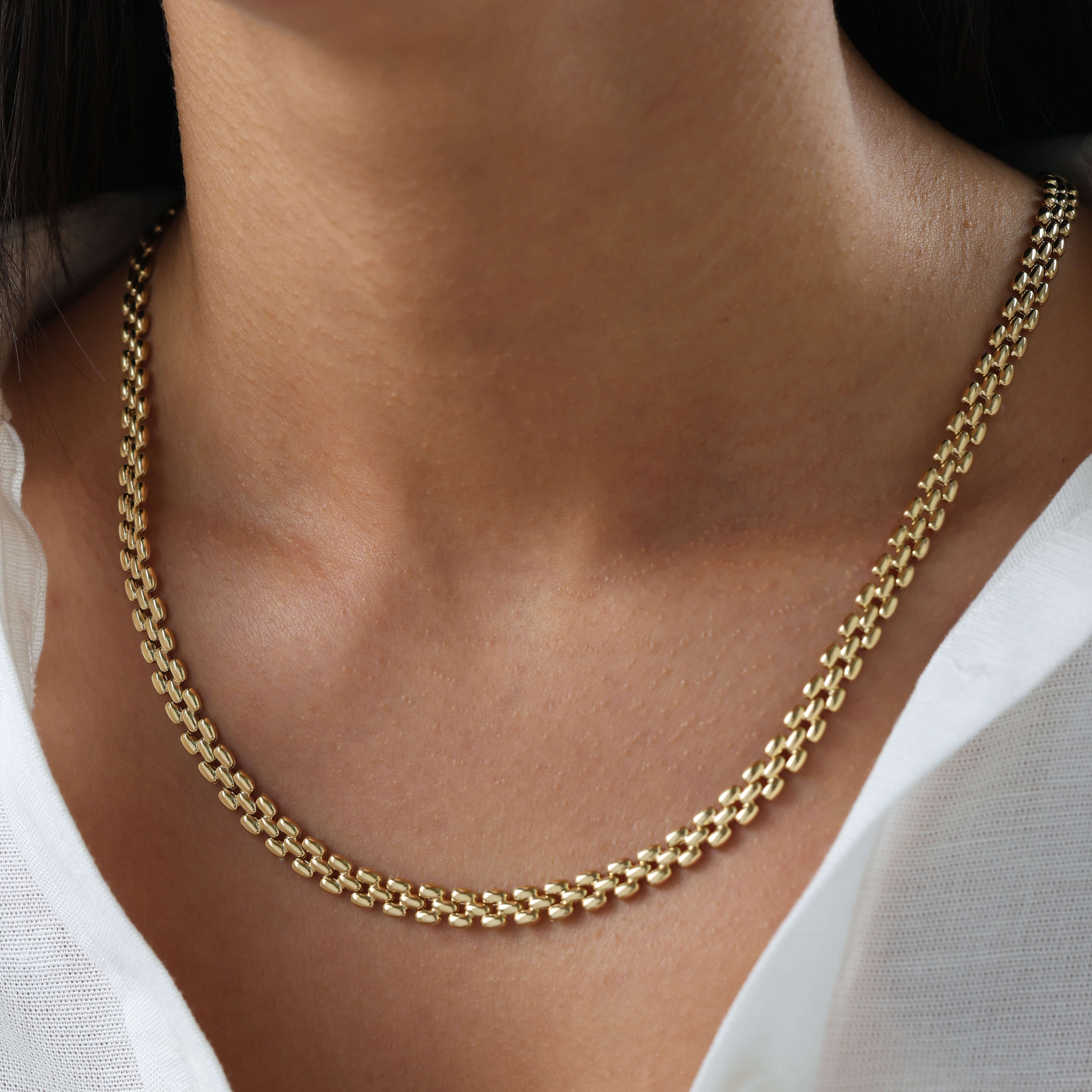 Nisera Harmoni Altın Choker Zincir