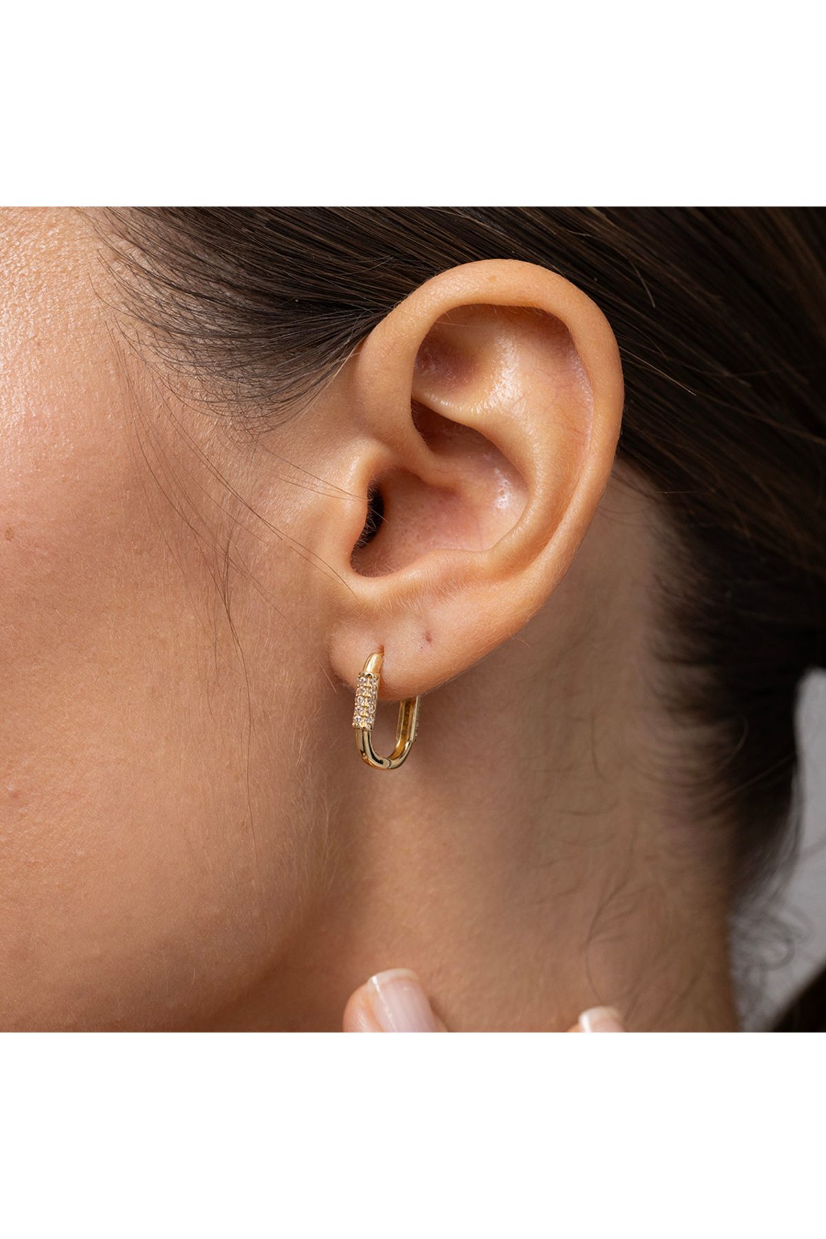 Minimal Altın Küpe