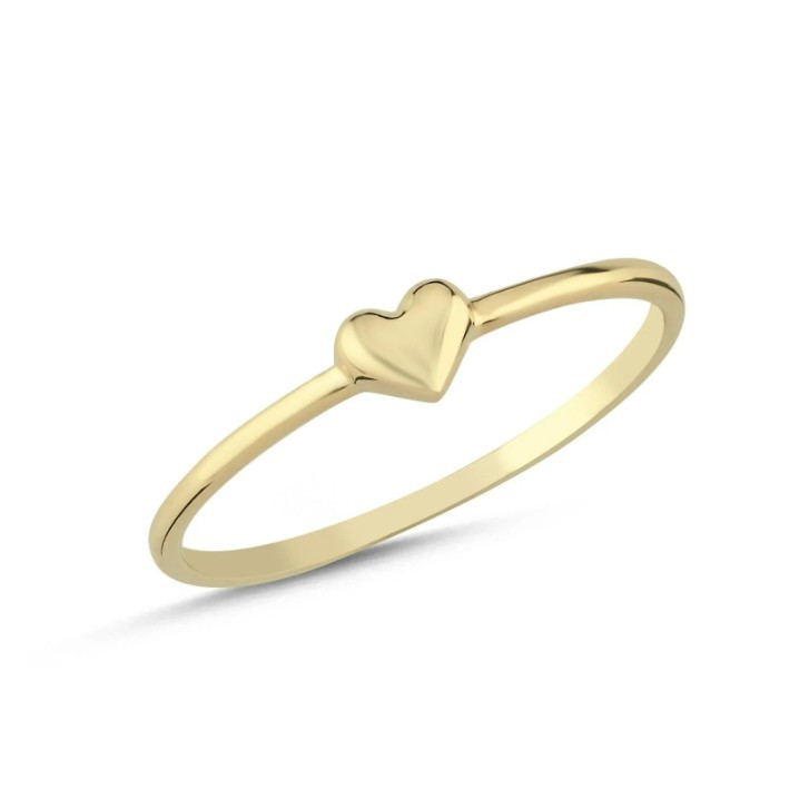 Nisera Lovely Minimal Kalp Altın Yüzük