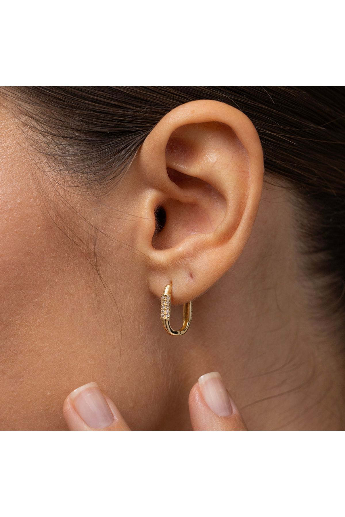 Minimal Altın Küpe