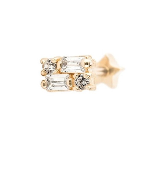 Emerald Tasarım Altın Piercing