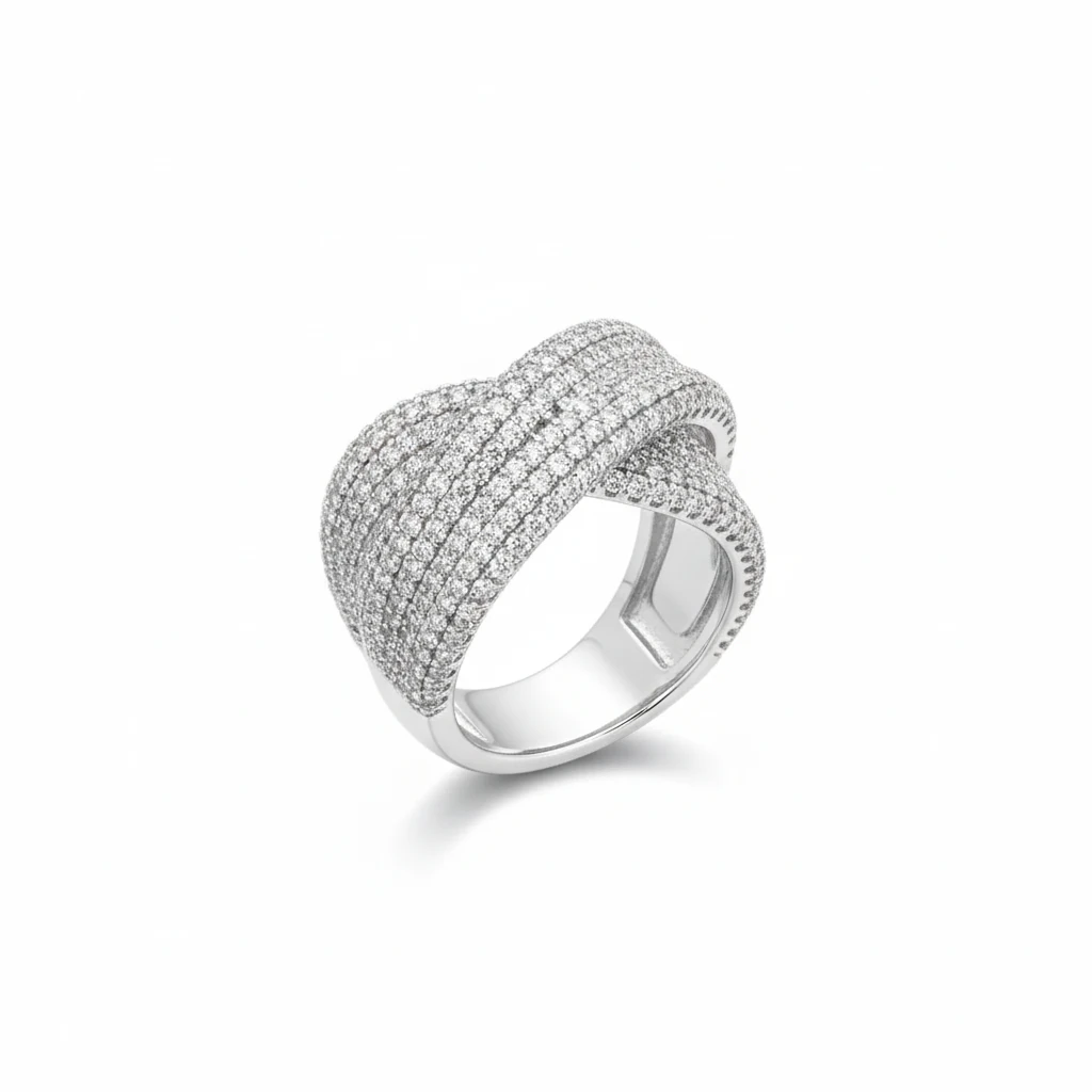 Beyaz Altın Çift Kol Altın Yüzük