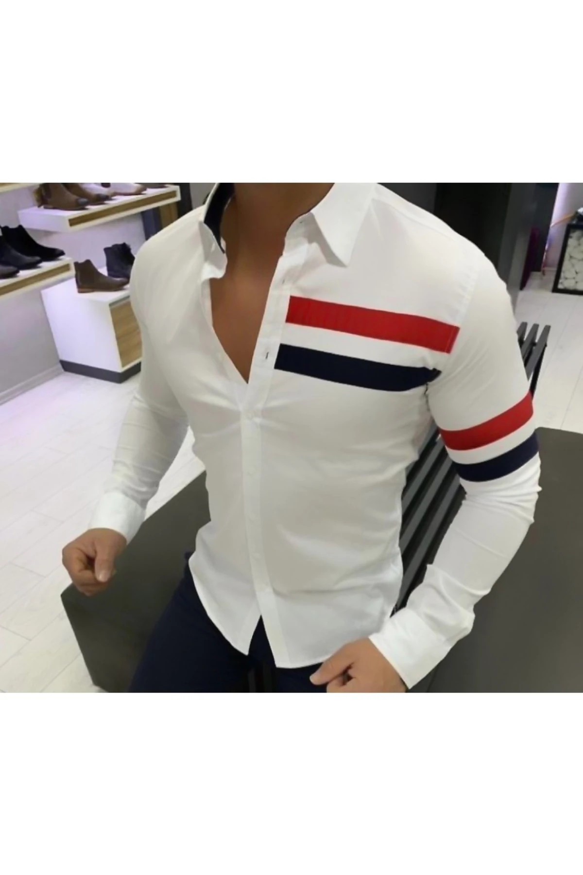 Kişiye Özel Dikim Modelli Isimli Nakışlı Erkek Gömlek