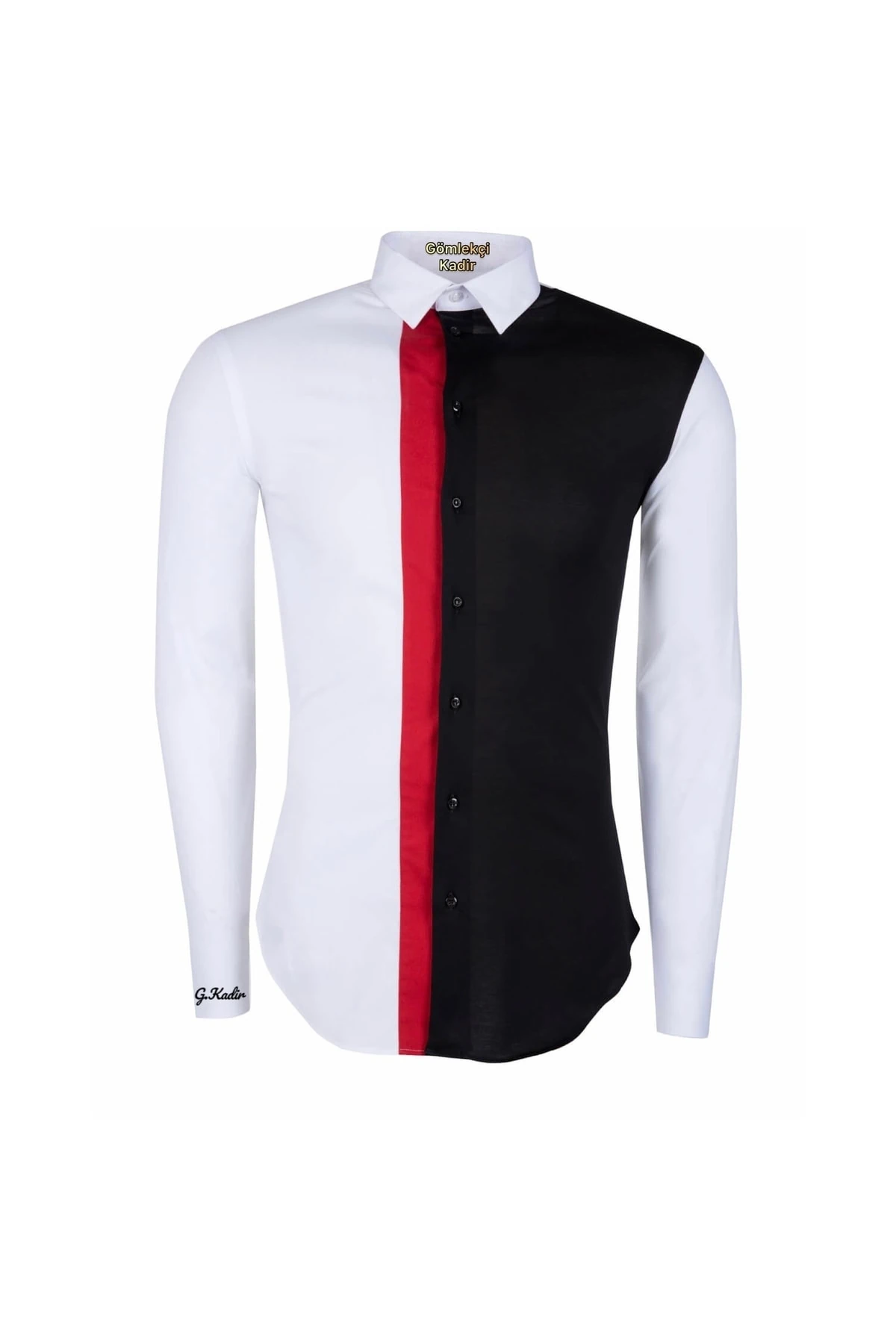 Kişiye Özel Dikim Modelli Isimli Nakışlı Erkek Gömlek