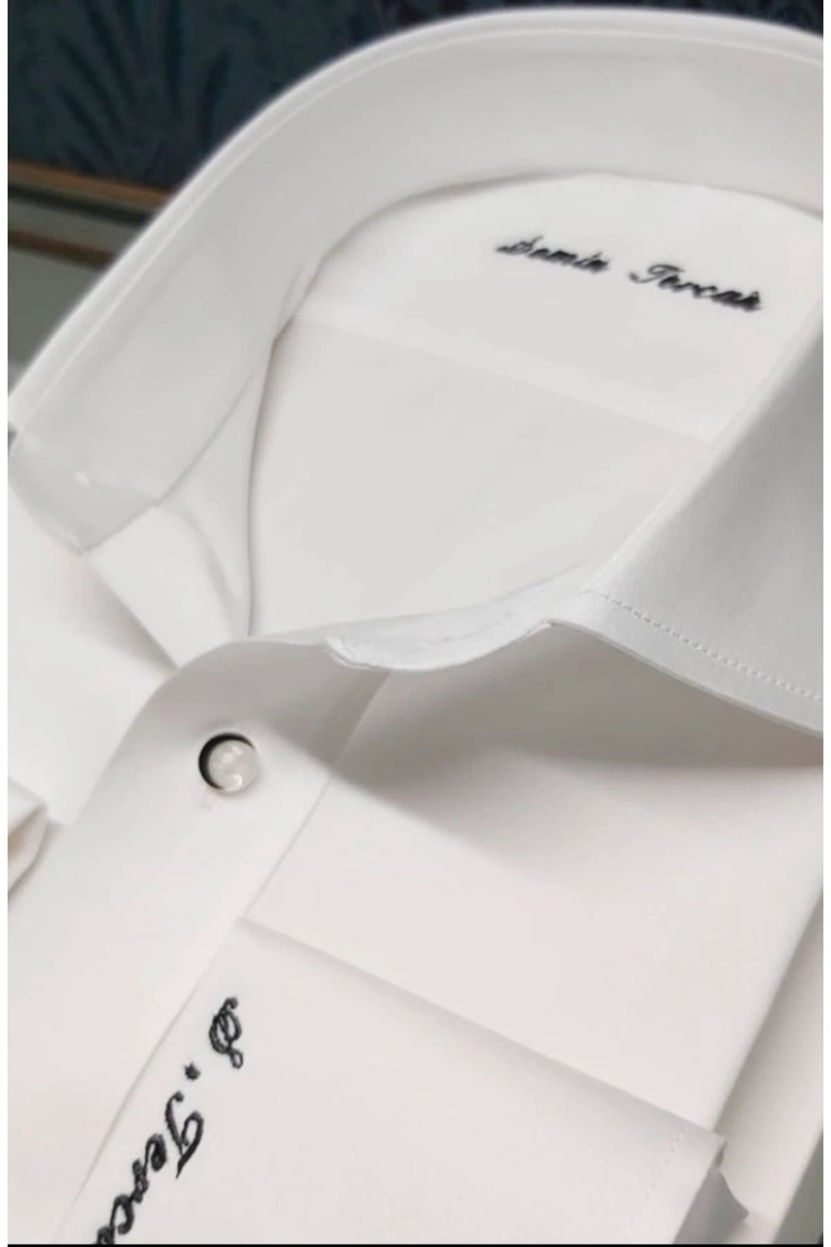 Kişiye Özel Dikim Isimli Nakışlı Erkek Gömlek