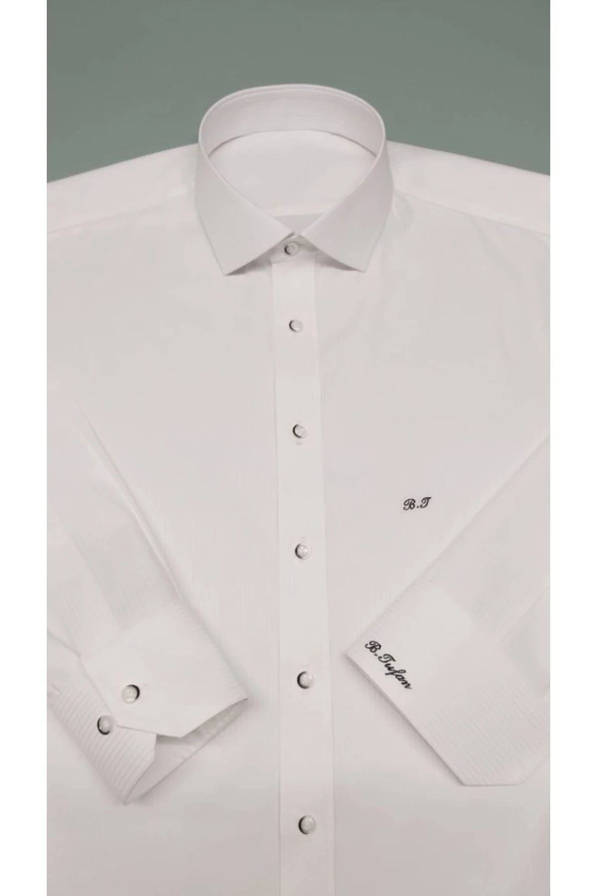 Kişiye Özel Dikim Isimli Nakışlı Erkek Gömlek