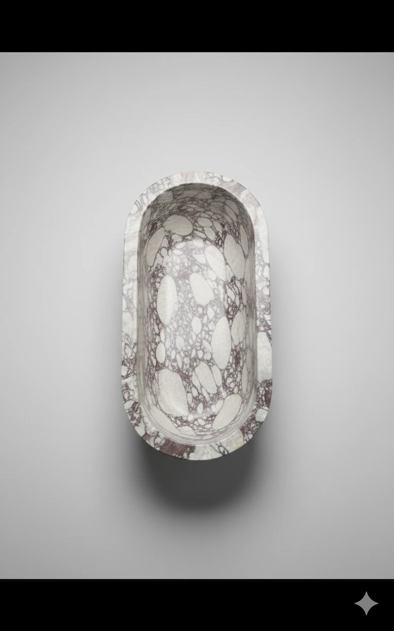 Baignoir en Calacatta Viola