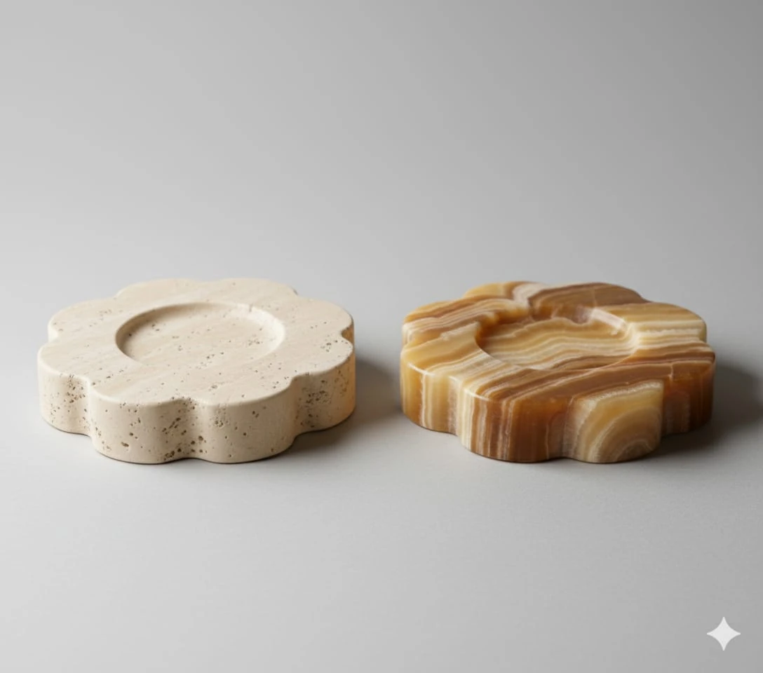 TRAVERTINE ASHTRAY