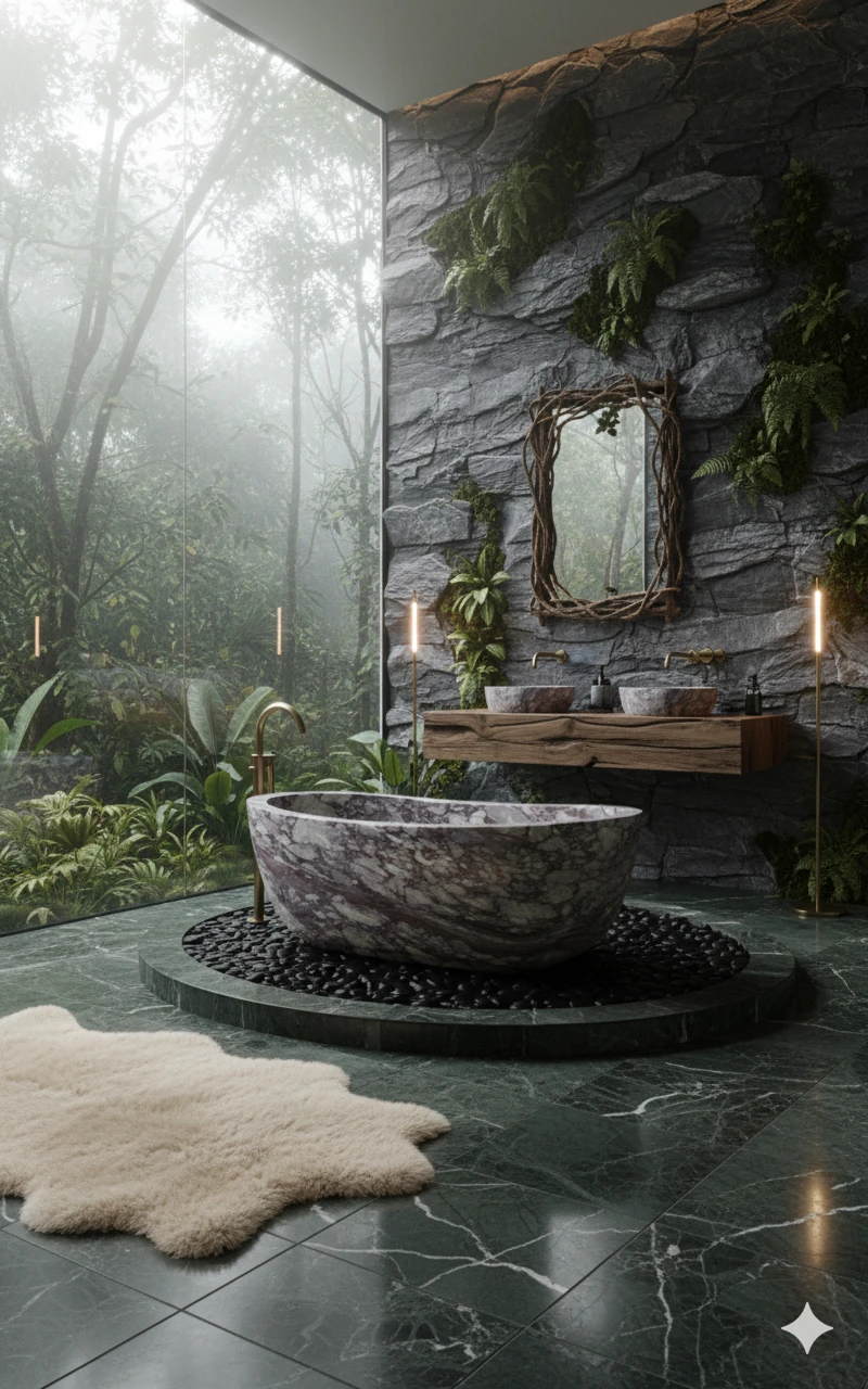 Baignoir en Calacatta Viola