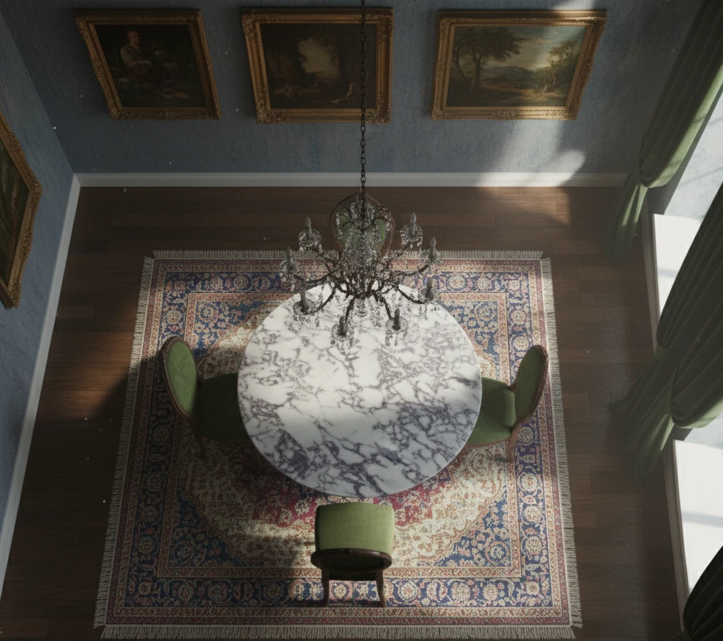 Table de Repas « Artemis » en Marbre Calacatta Viola