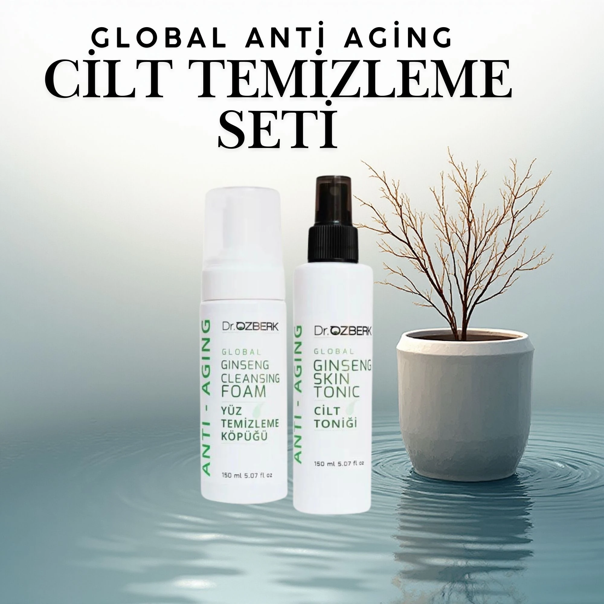 ANTEAROLLER RICH & VC SERUM セット Global Anti-Aging Temizleme Seti – Köpük & Tonik | Yaşlanma