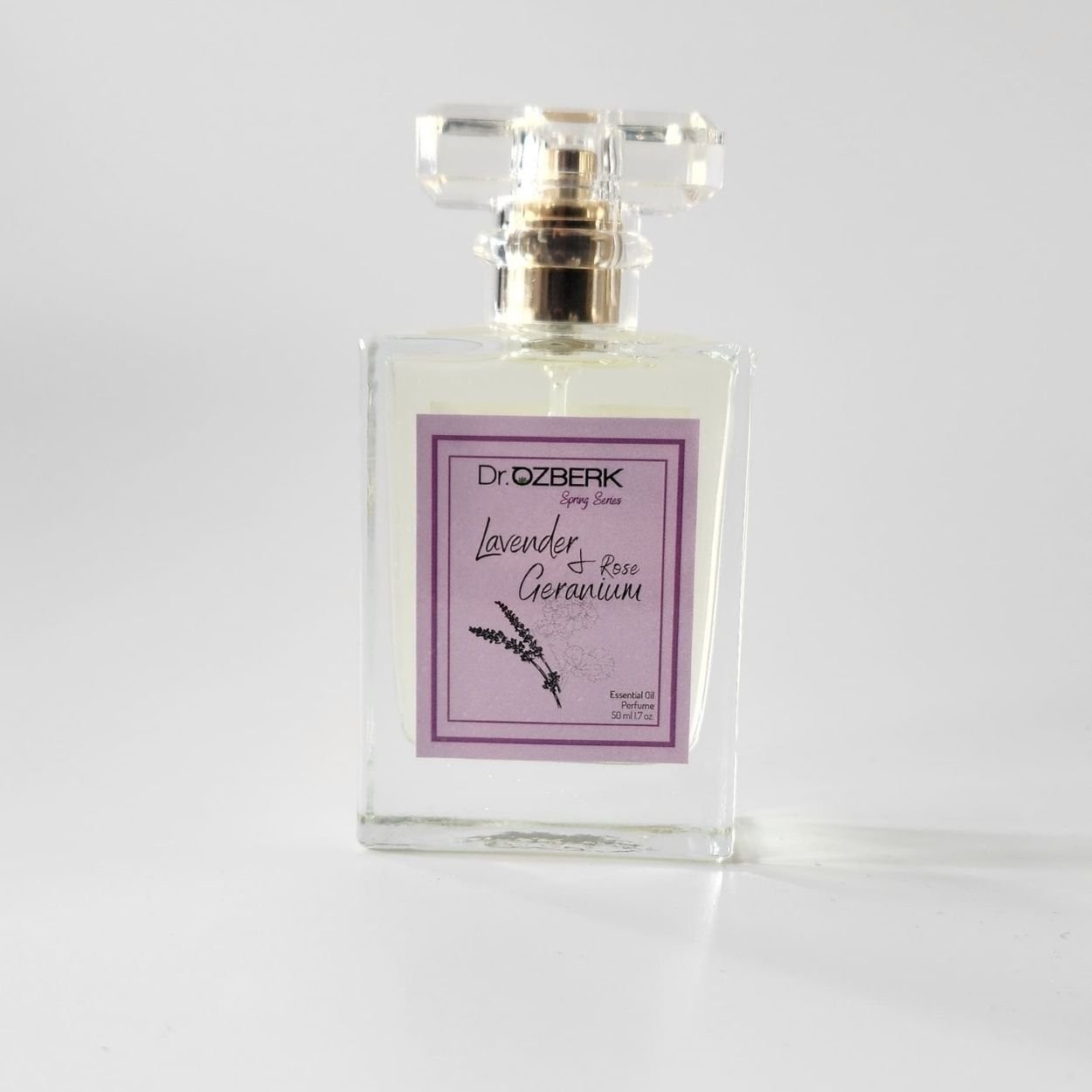 Lavender & Rose Geranium Essential Oil Perfume Uçucu Yağ İçeren Parfüm 50 mL.