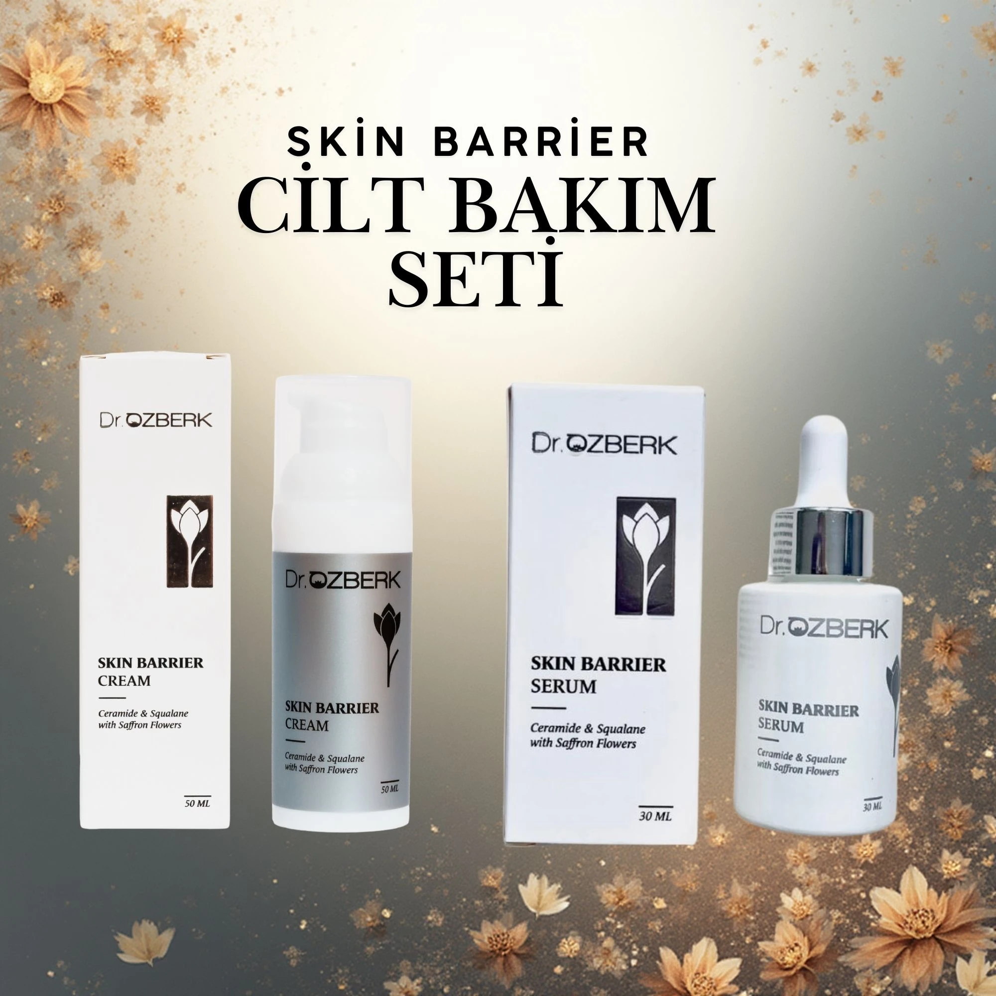 Seramid, Squalan ve Safran İçeren Hassas Ciltlere Özel Krem ve