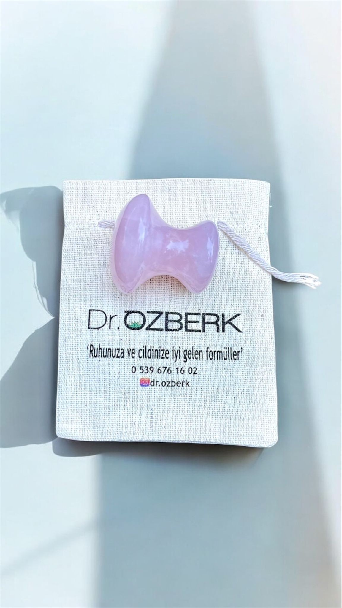 Quarts Yüz Masajı İçin Mantar Guasha 