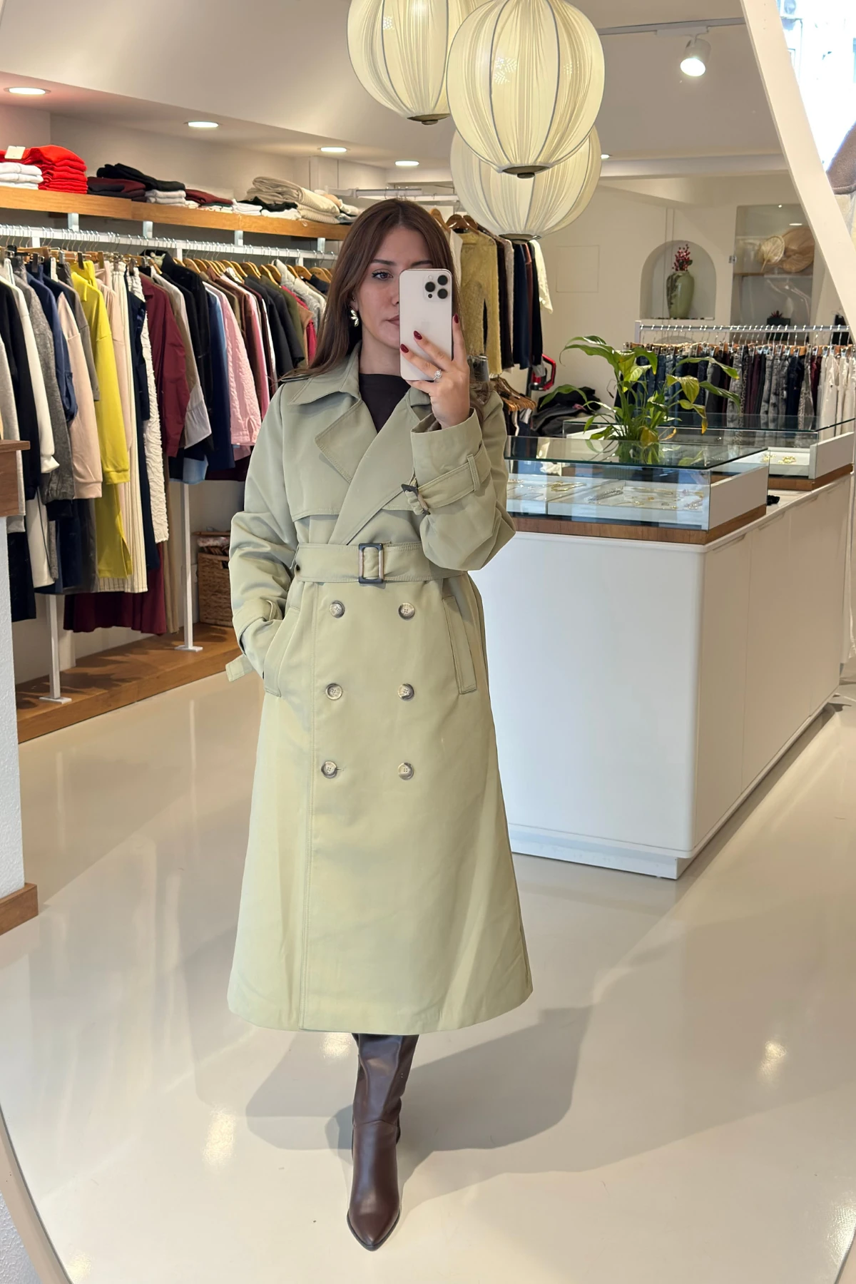 UZUN TRENÇKOT - Haki