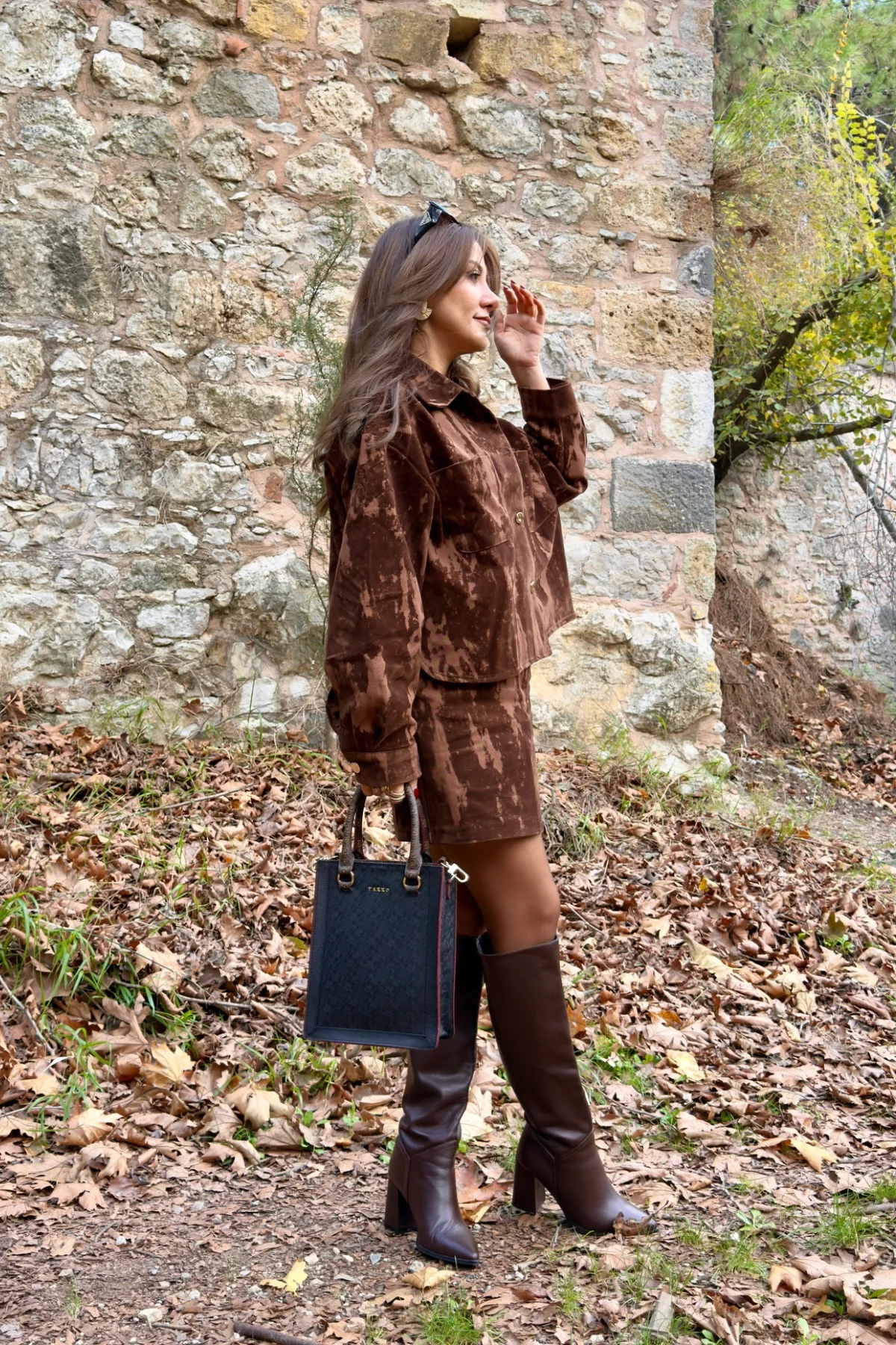 DESENLİ SÜET CEKET